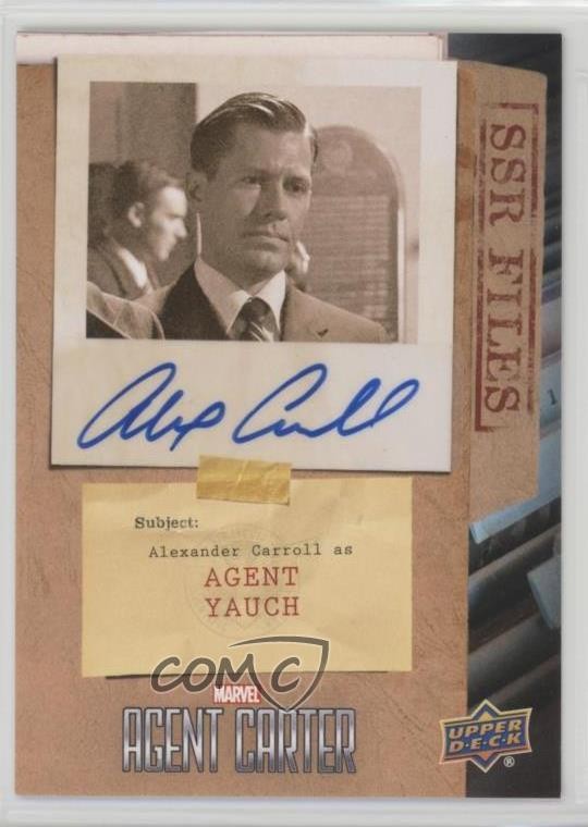 2018 Marvel Agent Carter SSR Files Variants Alexander Carroll #SSRV-AC Auto 2k3