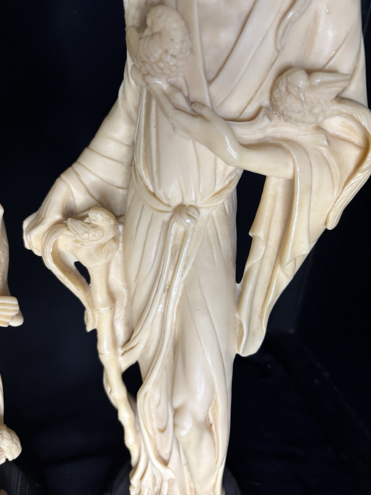 A Santini Vintage Man And Woman Couple sculpture Made In Italy Asian Culture 20”