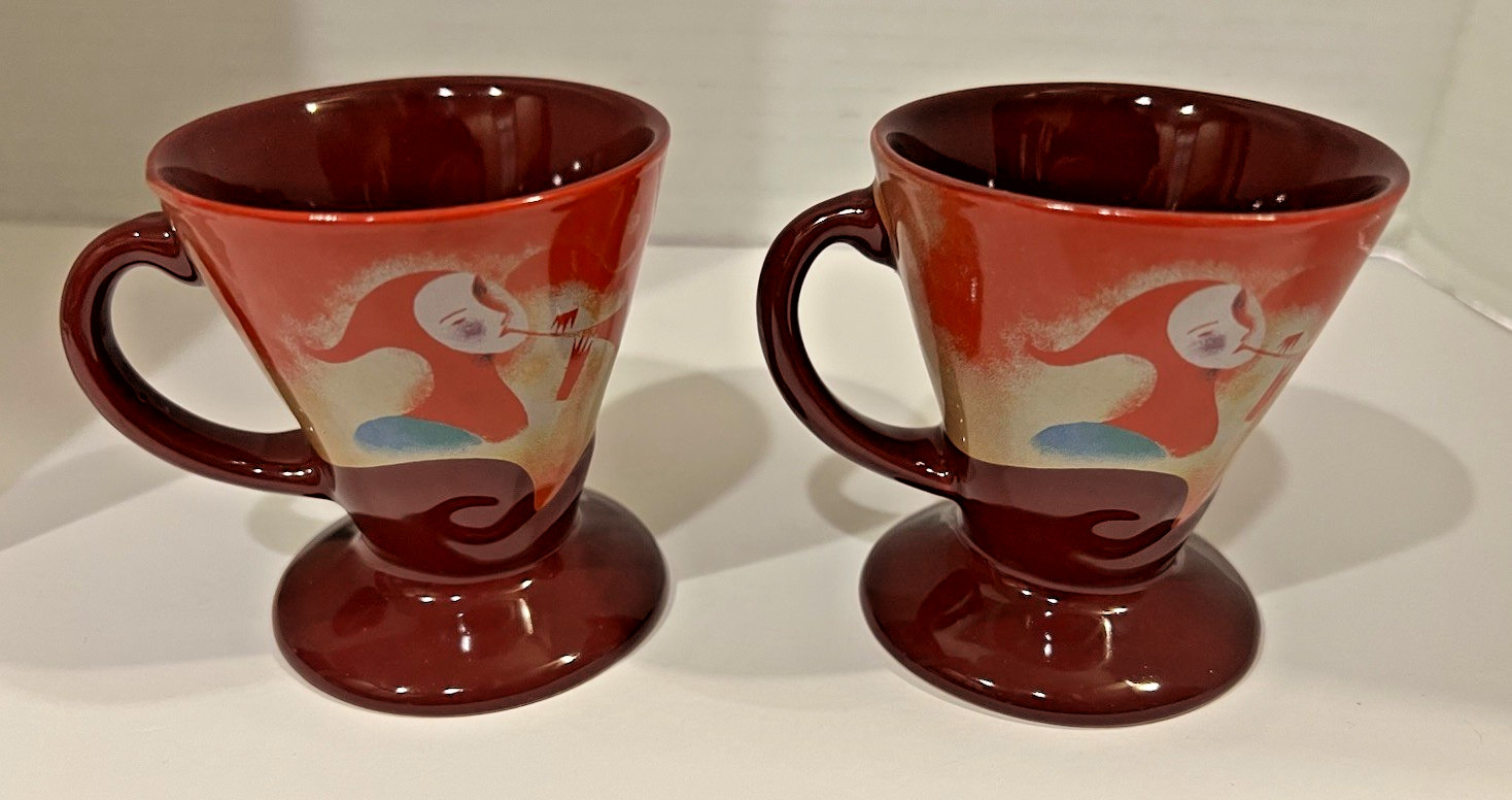Linda Frichtel 1999 Frangelico Liqueur Expresso Demitasse Set of Two-3oz Cups