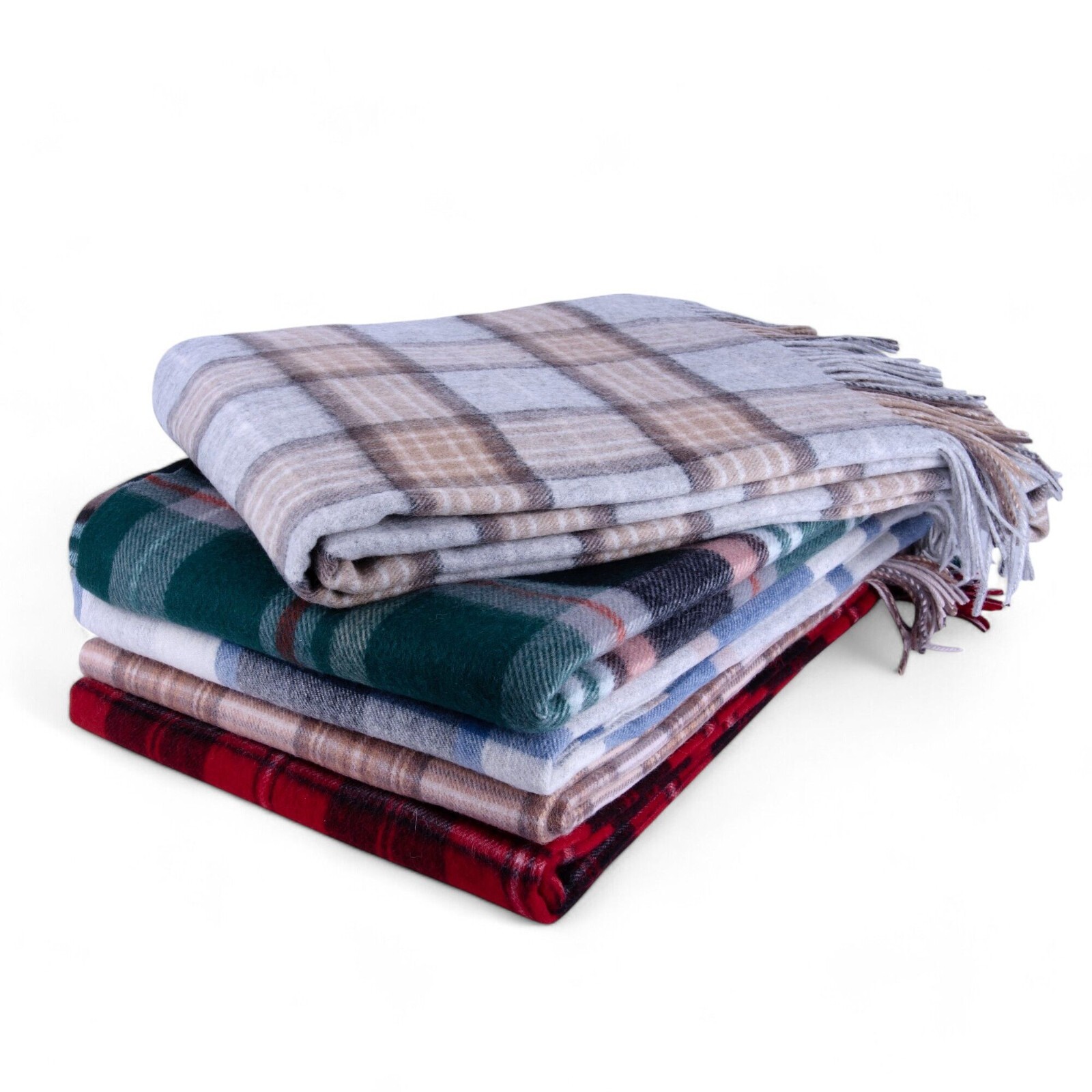 Organic Club Blue and Gray 100% Sheep Wool Throw Premium Quality Blanket 50×70″
