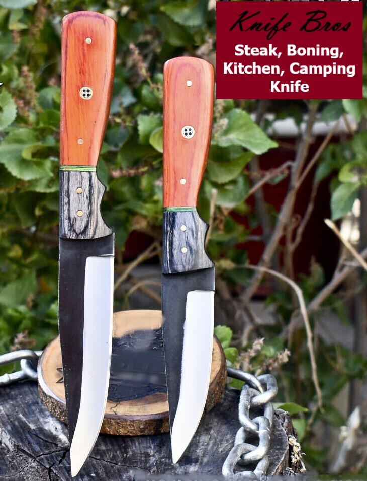 440C Stainless Steel Fixed Blade for Kitchen, Camping, Boning Two Sizes