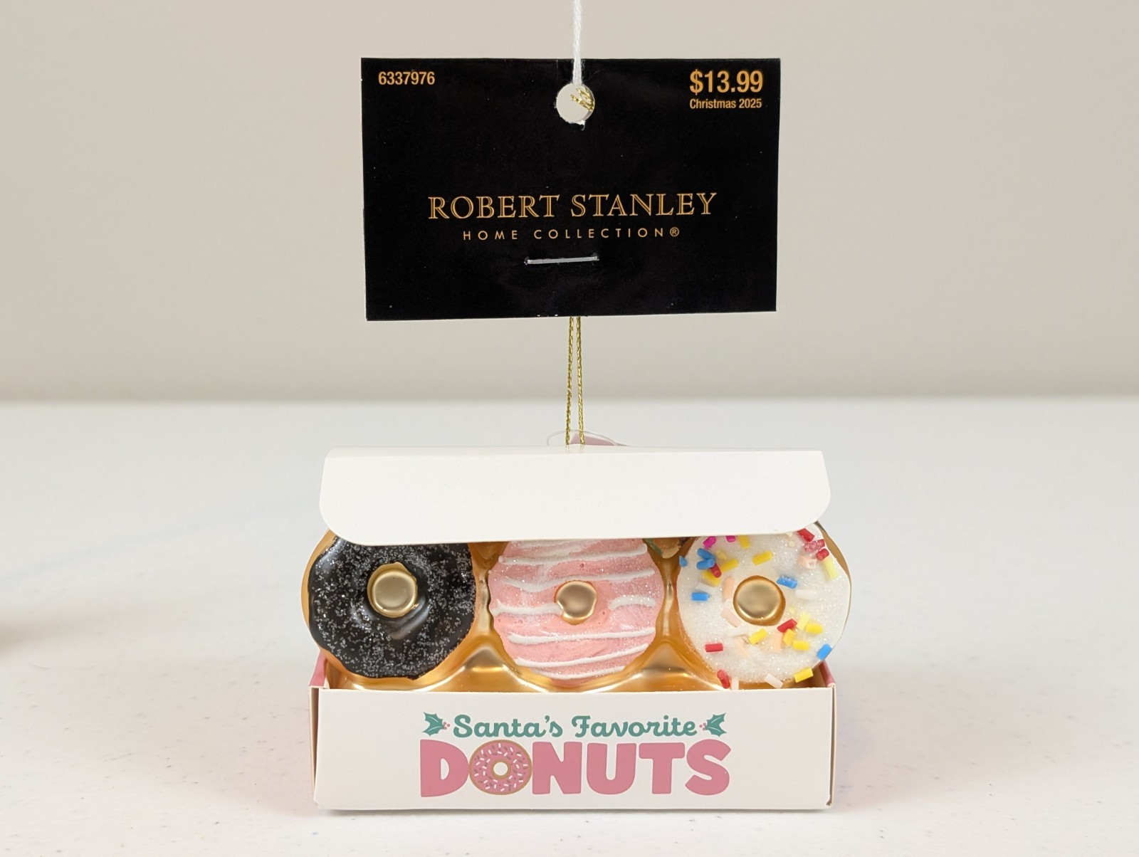 Robert Stanley Box of Donuts Christmas Ornament Bakery Dessert Food Decor 3.69″