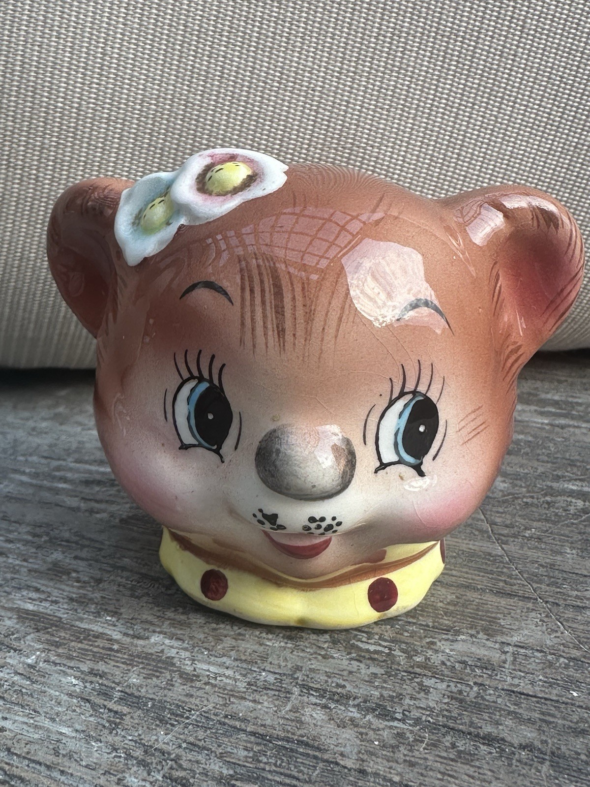 Enesco Japan 1950’s Lil Bear Pepper Shaker Ceramic Anthropomorphic Kitsch