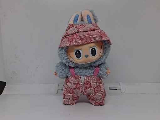 Labubu Designer Pink Overalls and Hat Outfit GC (Pink) – Clothing for Labubu