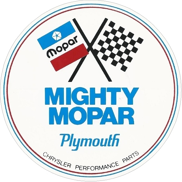 Mighty Mopar Performance 4″ Classic VIntage sticker decal NHRA RatRod Street Rod