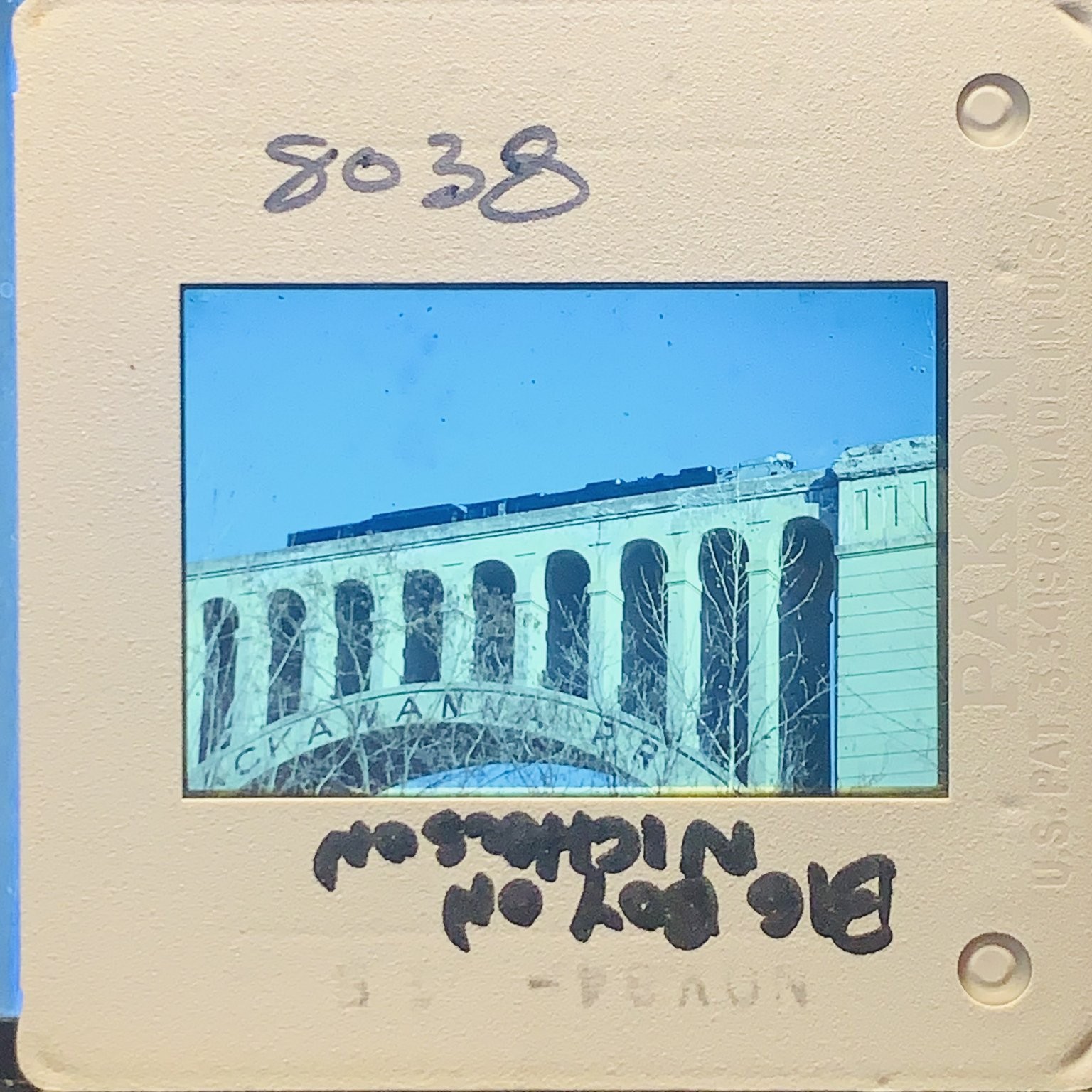 1934 Original 35mm Slide Nicholson Bridge Lackawanna Railroad Pennsylvania