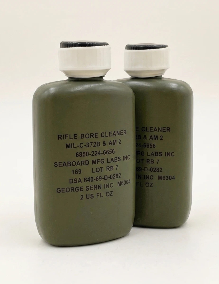 4oz – MIL-C-372B US ARMY Rifle Bore Cleaner – NOS Vietnam 1969 (2 Pack 2oz)
