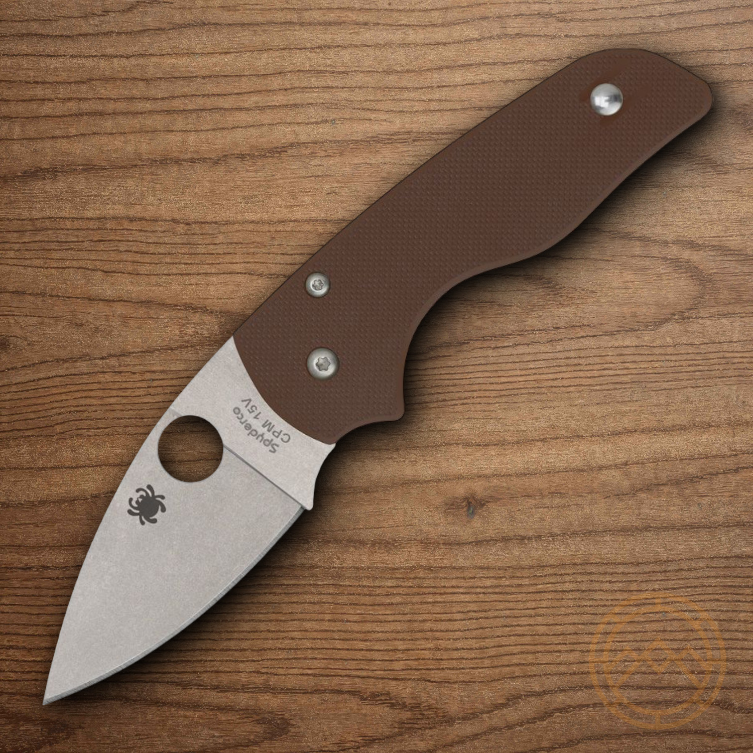 Spyderco Lil’ Native Folding Knife 2.4″ CPM 15V Steel Blade Brown G10 Handle