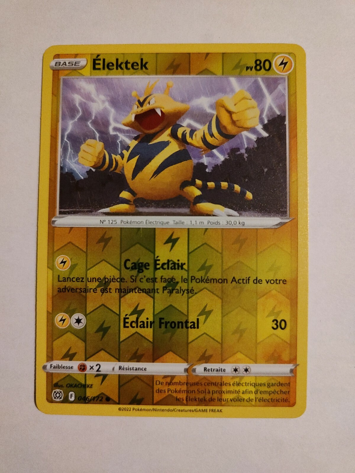Pokemon Card – Elektek Reverse 046/172 – Sparkling Stars EB09