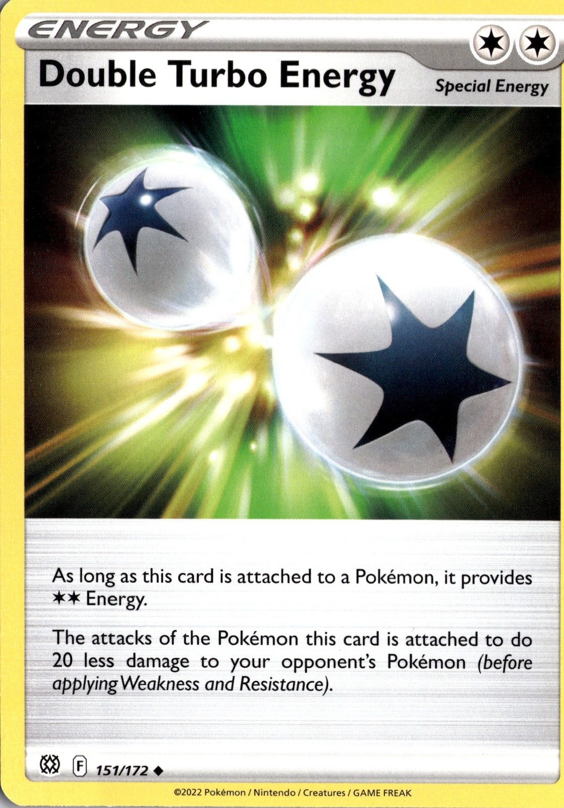 Double Turbo Energy 151/172 SWSH09: Brilliant Stars Pokémon Card TCG