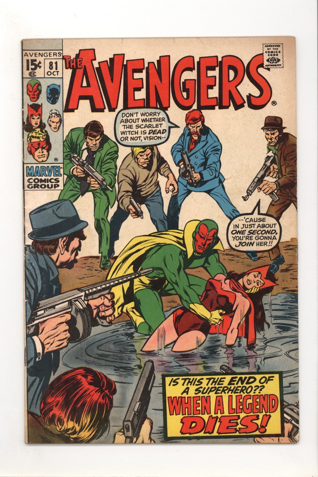 Avengers 81 F Fine Red Wolf App 1970