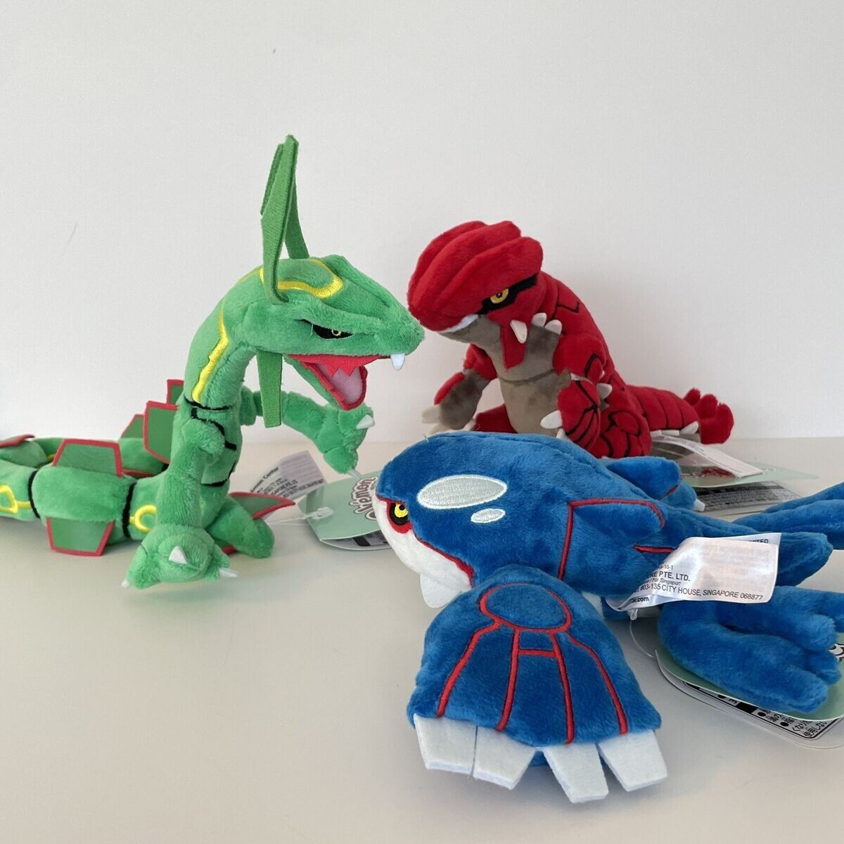 Pokemon Sitting Cuties Plush Kyogre Groudon Rayquaza Stuffed Toy Set of 3
