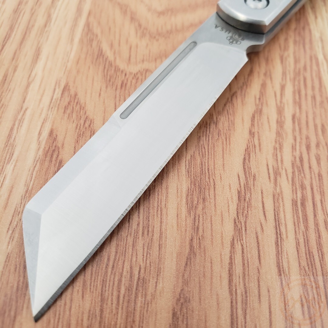 Queen Large Barlow Folding Knife Bohler M390 Steel Blade Brown Micarta Handle