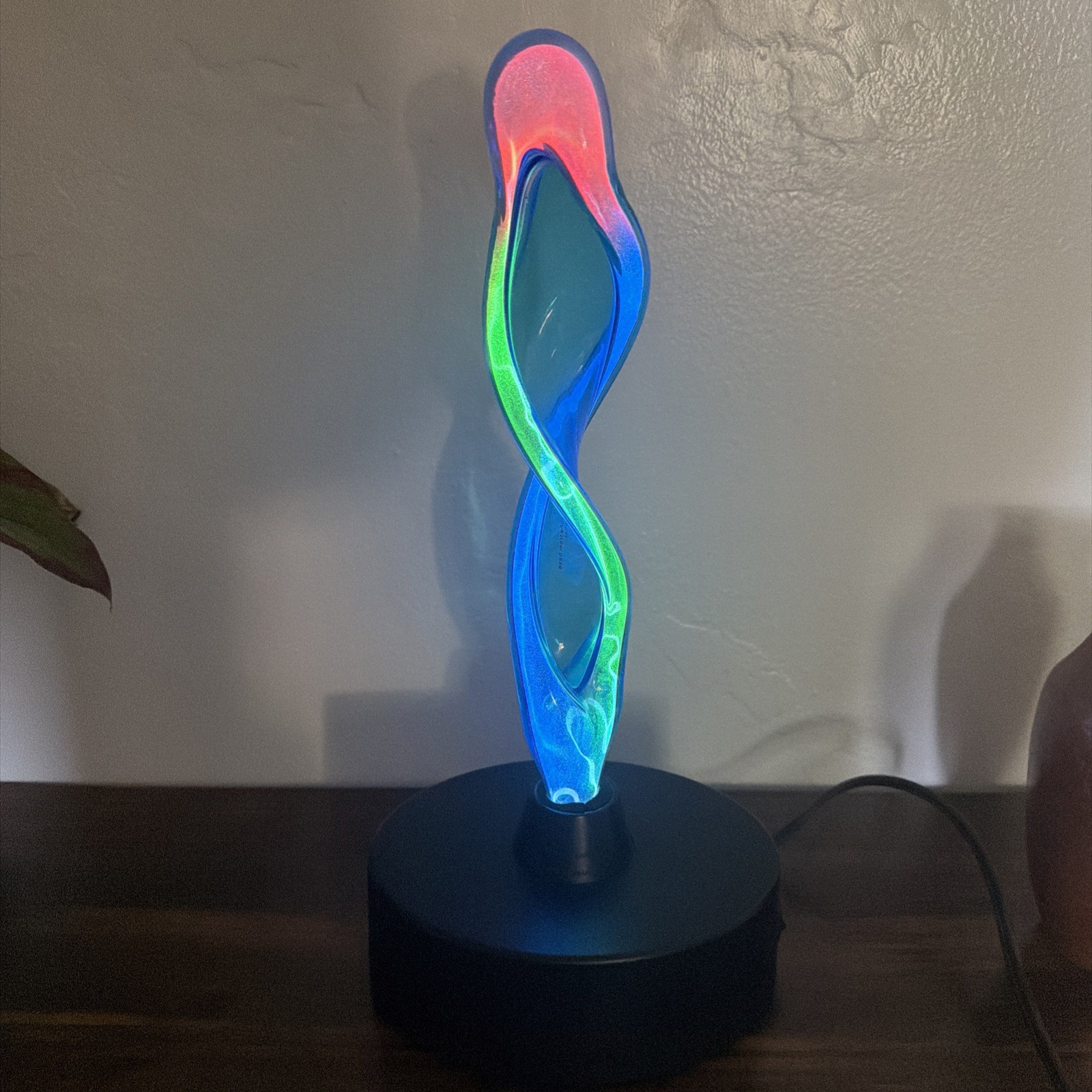 LumiSource Plasma Glass Sculptured Electra Art Lamp Colorful Infin 8 Helix 13”