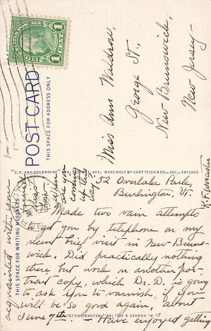 Molly Stark Trail Looking Toward Bennington VT 1937 Vintage P35