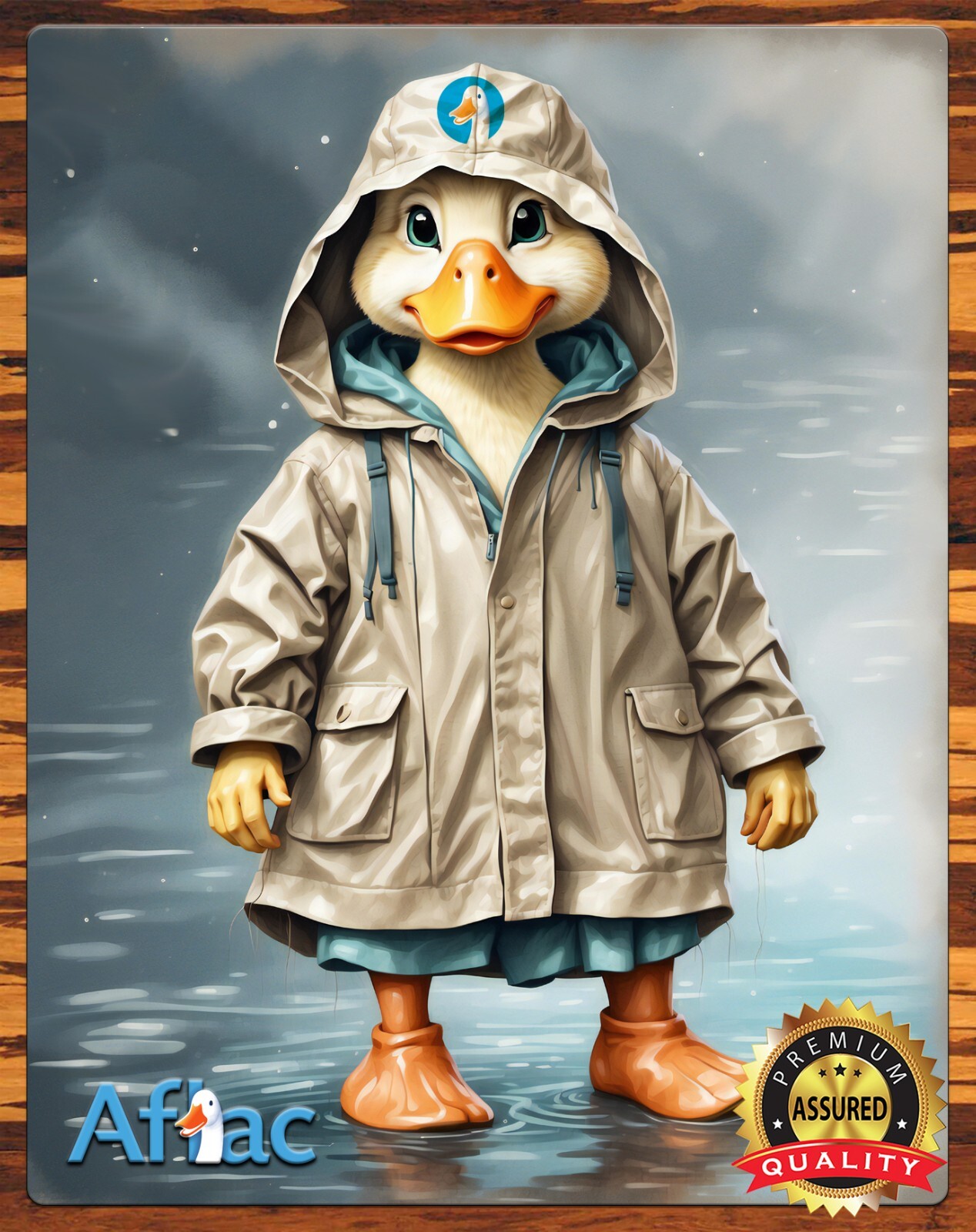 Aflac Duck – 2000s – Restored – Metal Sign 11 x 14