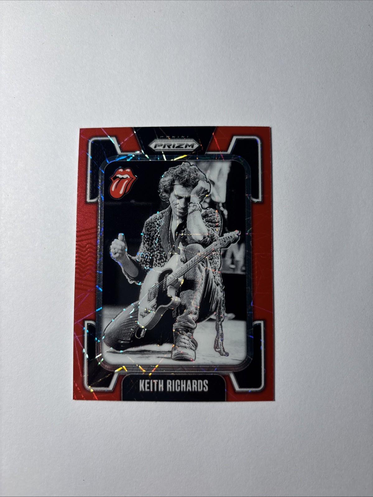 2025 Panini Prizm The Rolling Stones Red Lazer Prizm Card #16