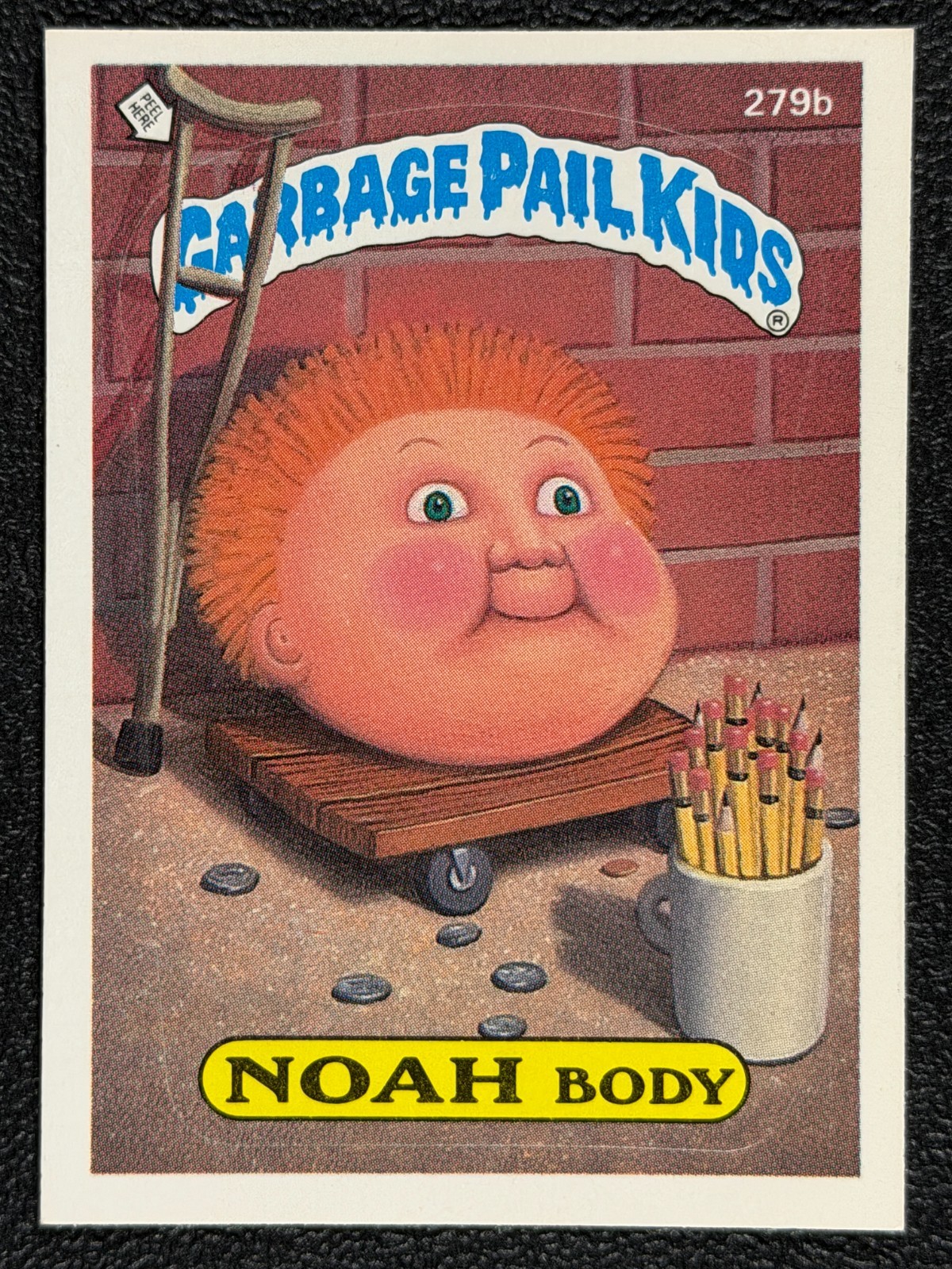 1987 Topps Garbage Pail Kids Series 7 NOAH BODY 279a GPK Card Sticker