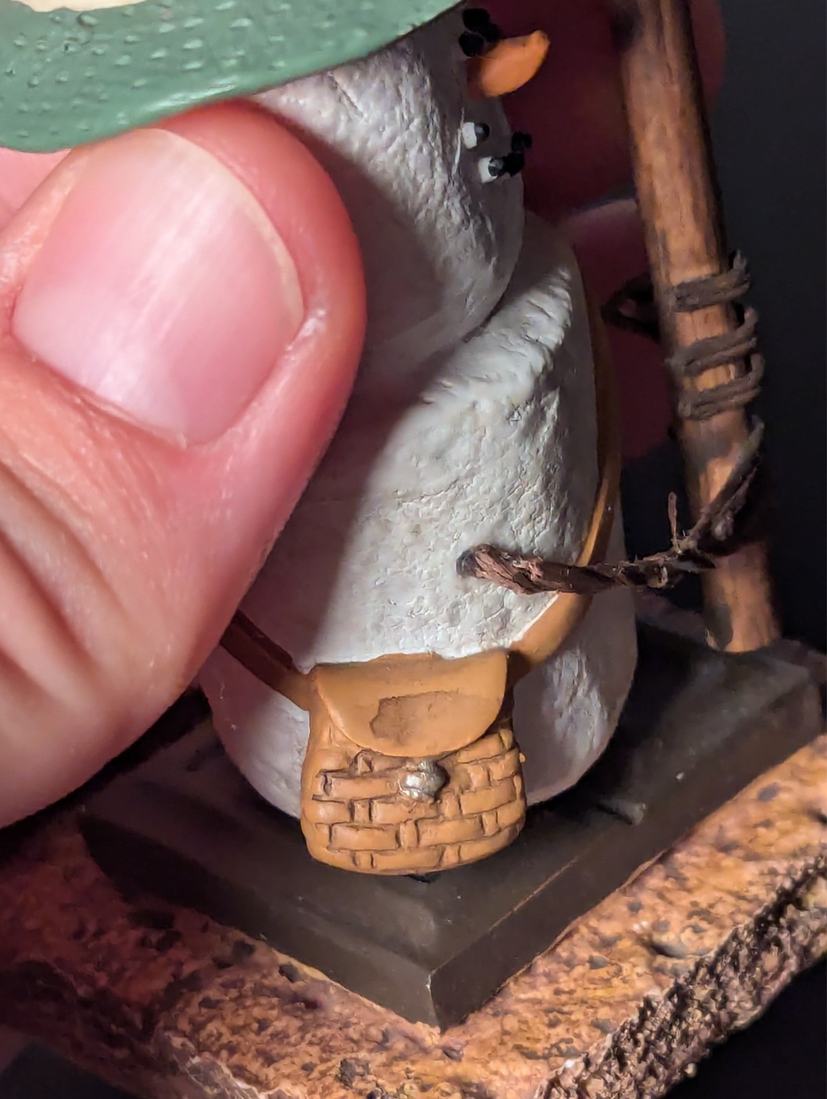 Smores Marshmallow Fishing Fisherman w/ Pole Ornament Figurine 3.3″