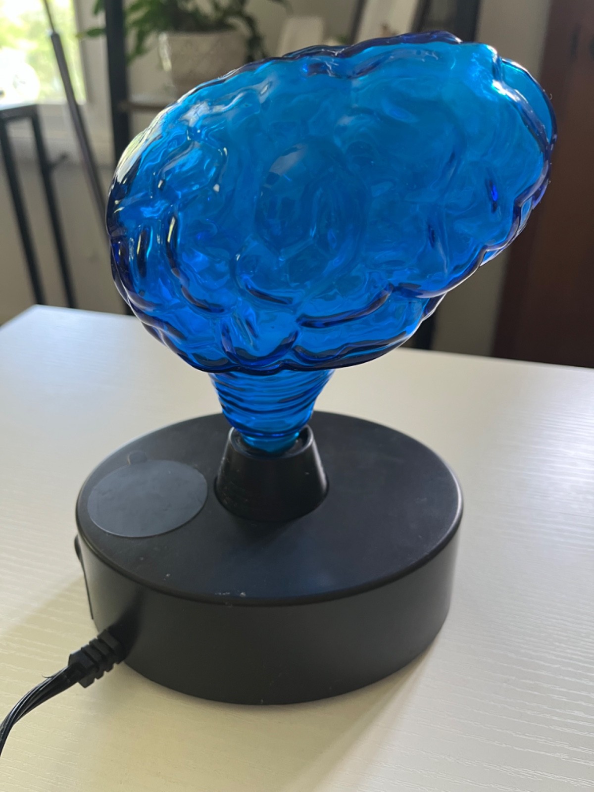 LumiSource Brain Plasma Lamp Light Blue Glass Lightning Lamp Static