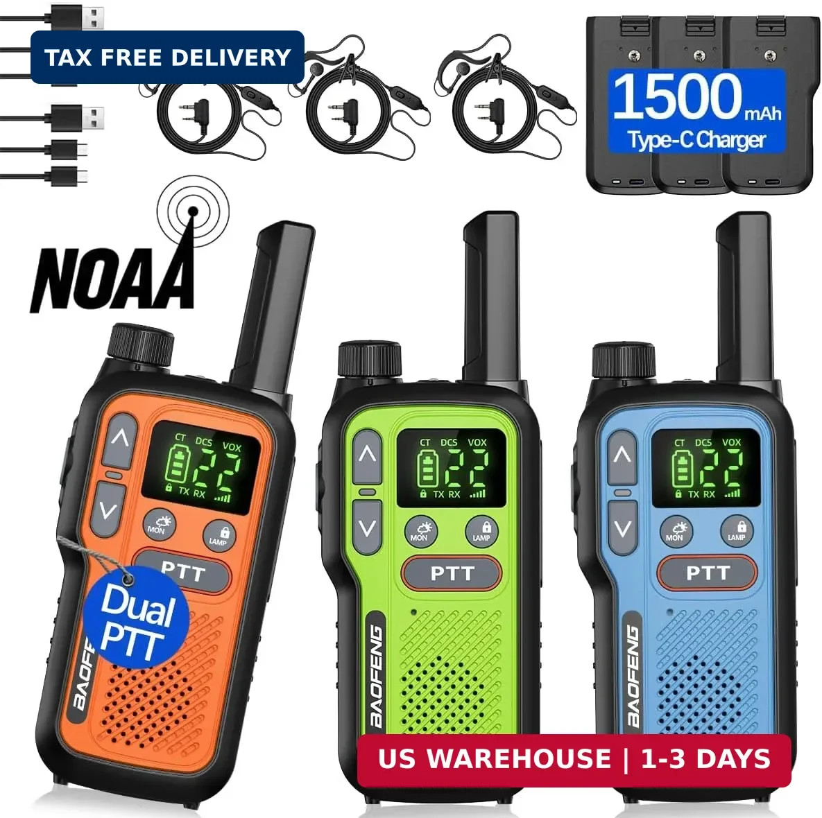 Walkie Talkies Long Range for Adults,Rechargeable Walkie Talkie 22 FRS Walky Tal