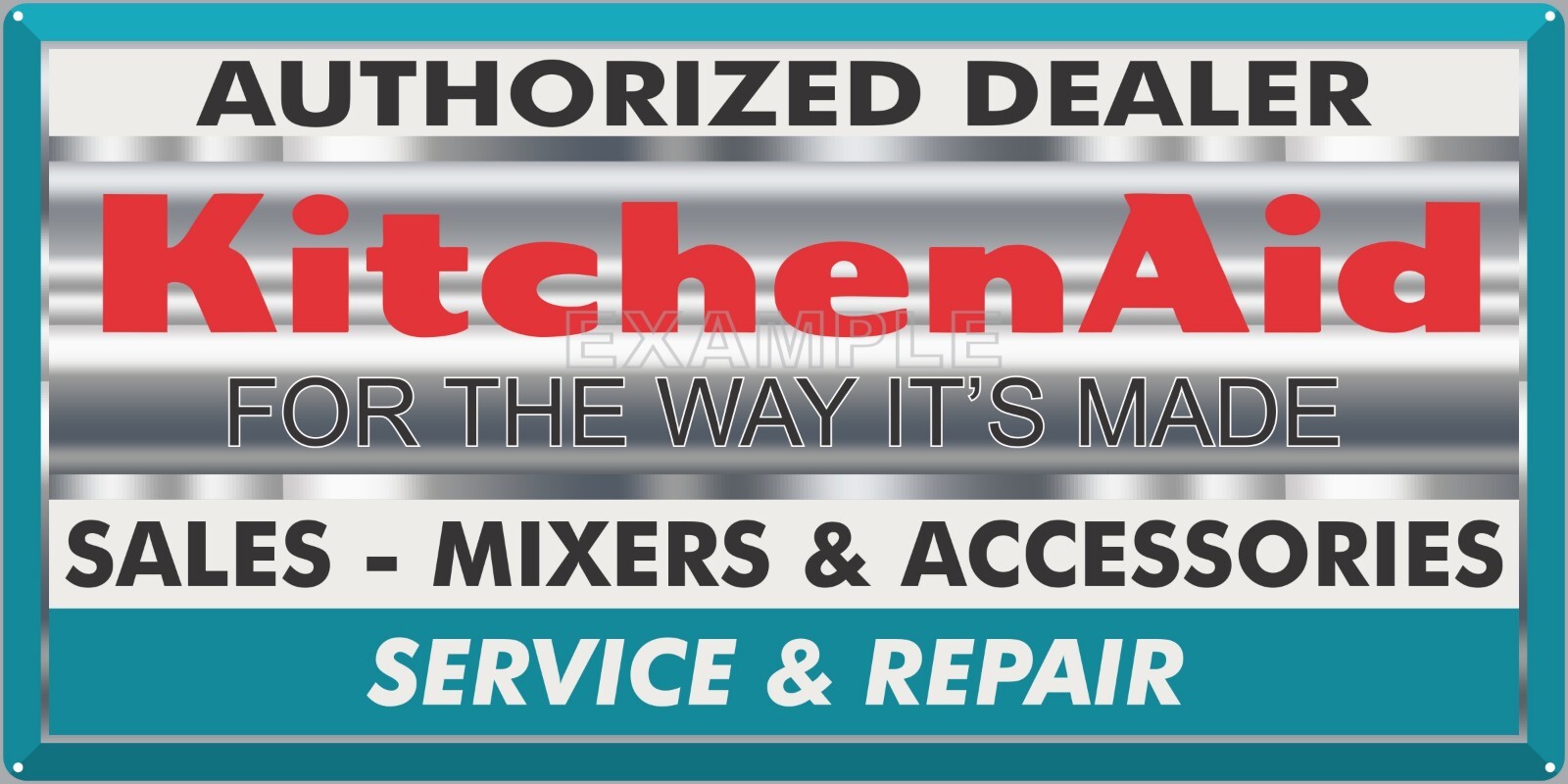 KITCHENAID APPLIANCE STOREFRONT DISPLAY VINTAGE SIGN REMAKE ALUMINUM SIZE OPTION