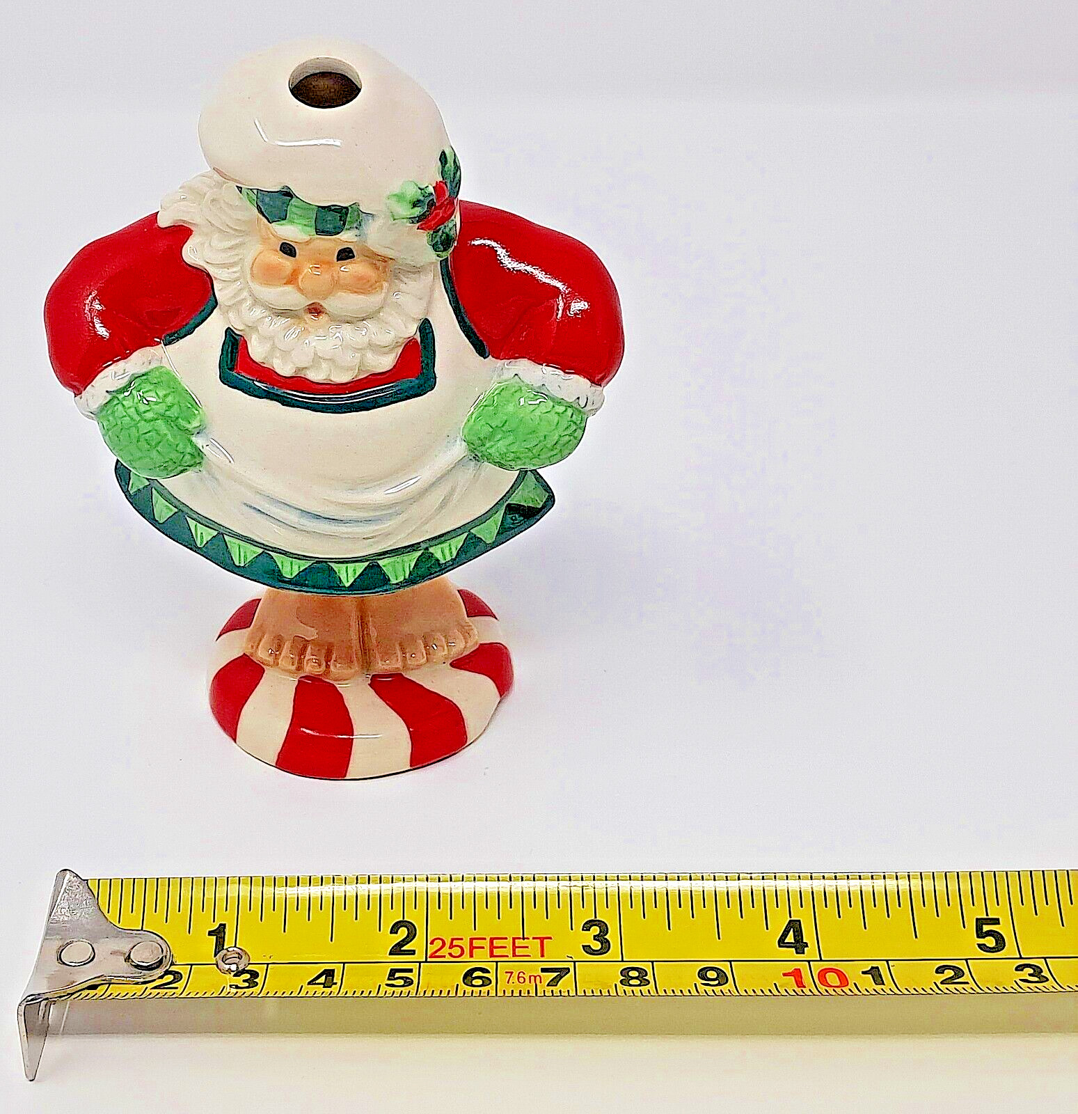 Fitz and Floyd Classics Santa’s Kitchen Pie Vent 4.75″ t handcrafted Santa Claus