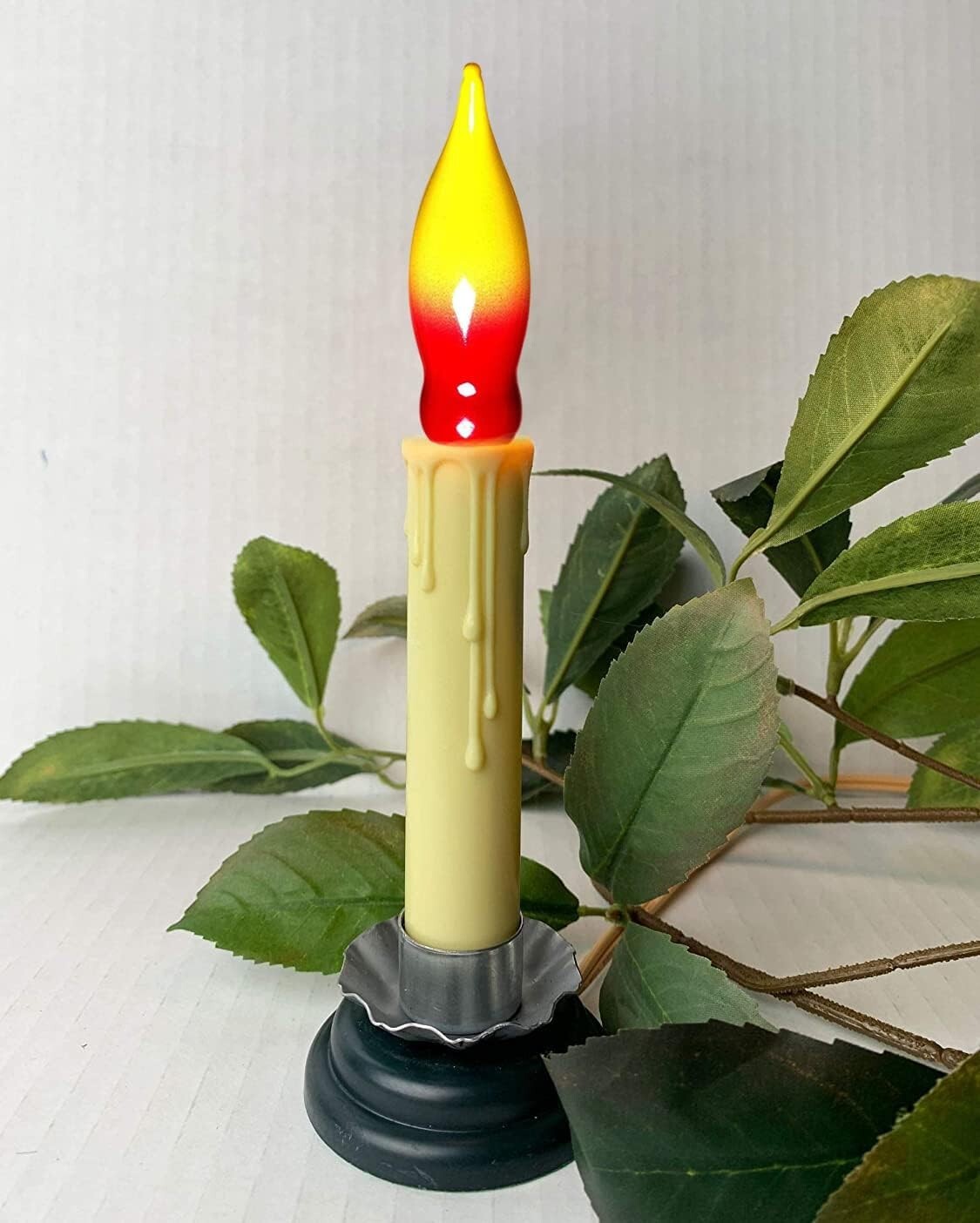 12 Pack Christmas Flame Shape Light Bulbs Red Yellow Christmas Light Bulbs New