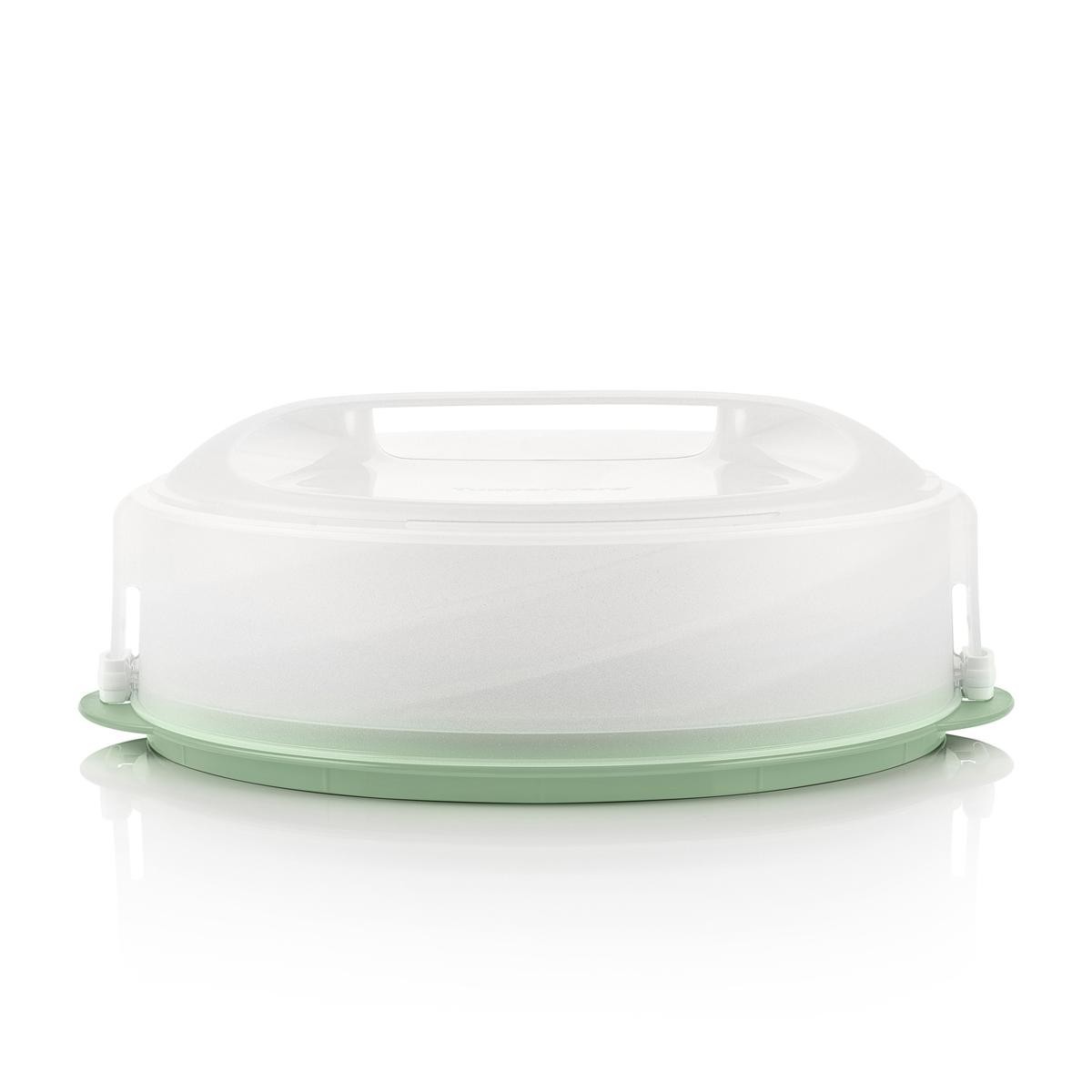 Tupperware Expandable Cake Carrier with Lock Mint Green New