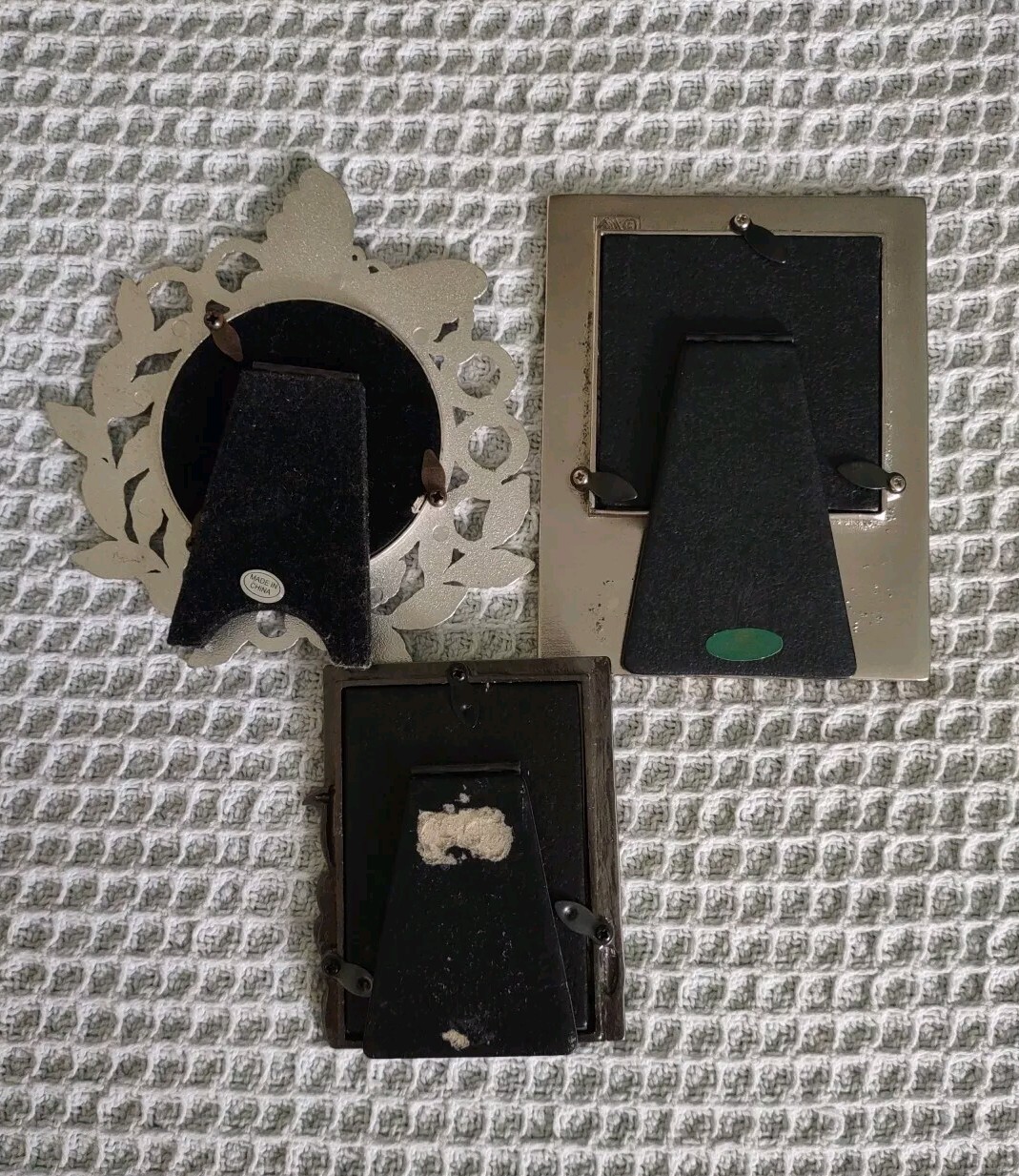 Three Small Free Standing Beautiful Picture Frames
