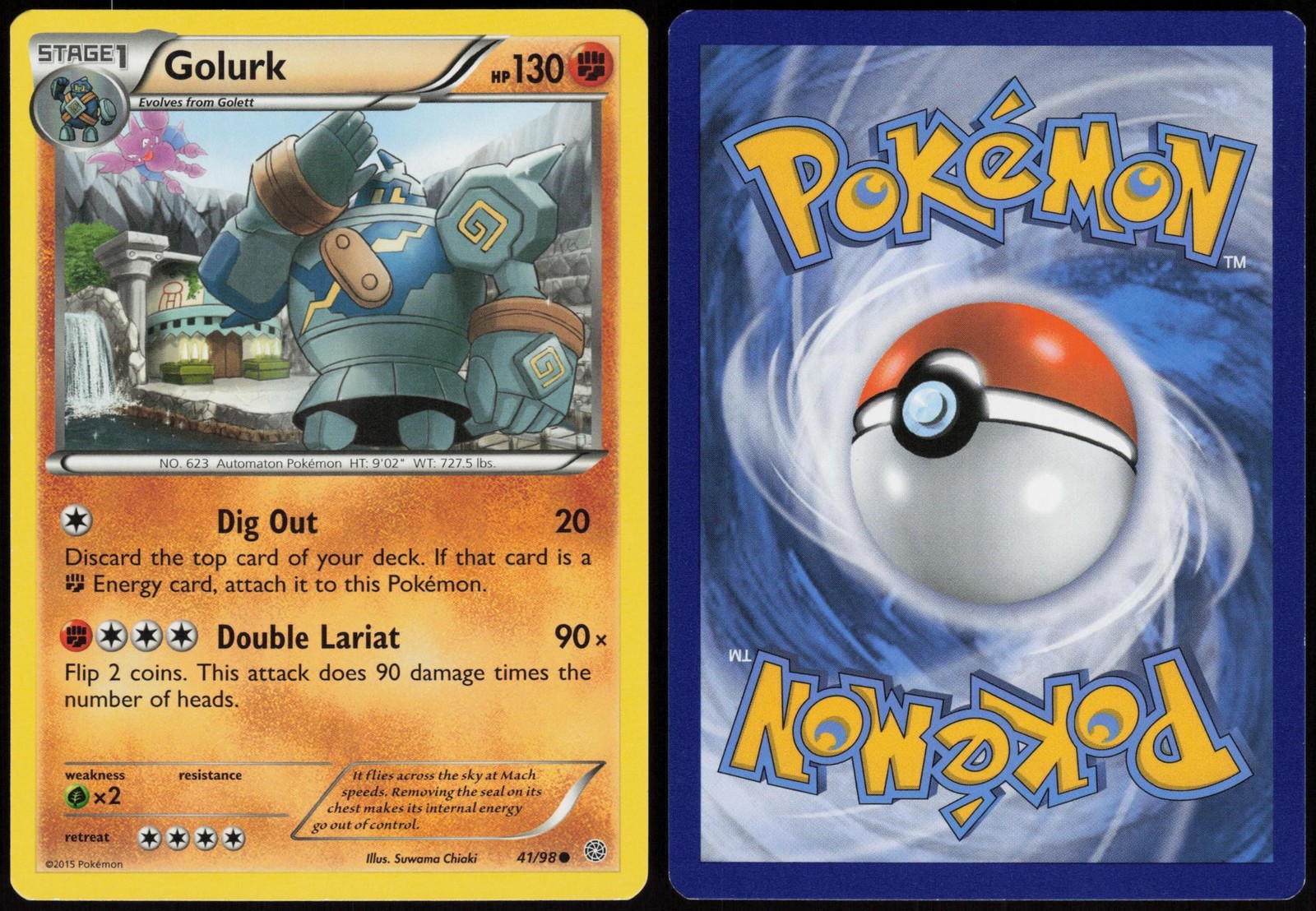 Golurk 41/98 Ancient Origins Common Lightly Played Chiaki