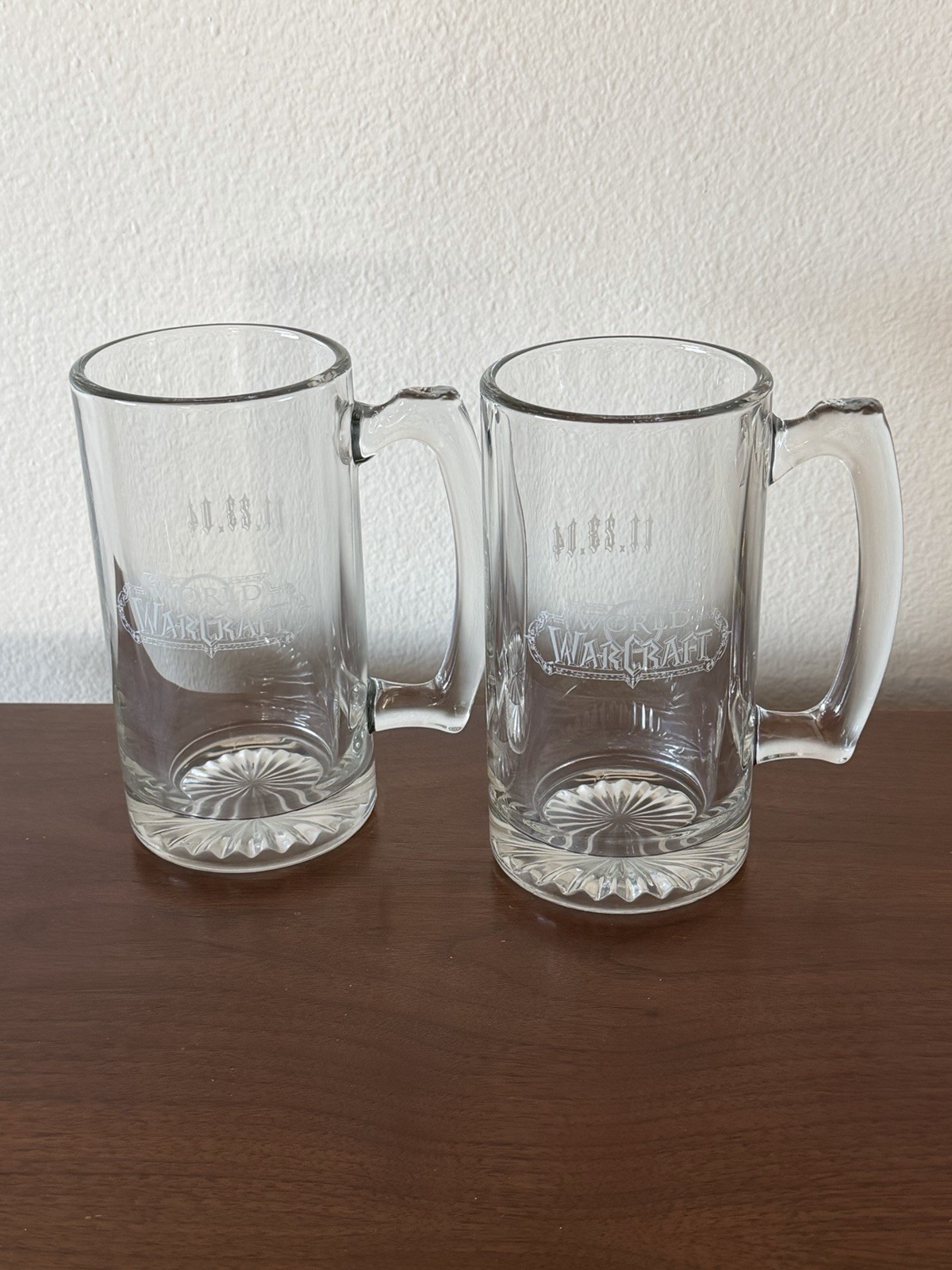 Ultra Rare Blizzard World Of Warcraft Glass Beer Stein- Set Of 2- New Never Used