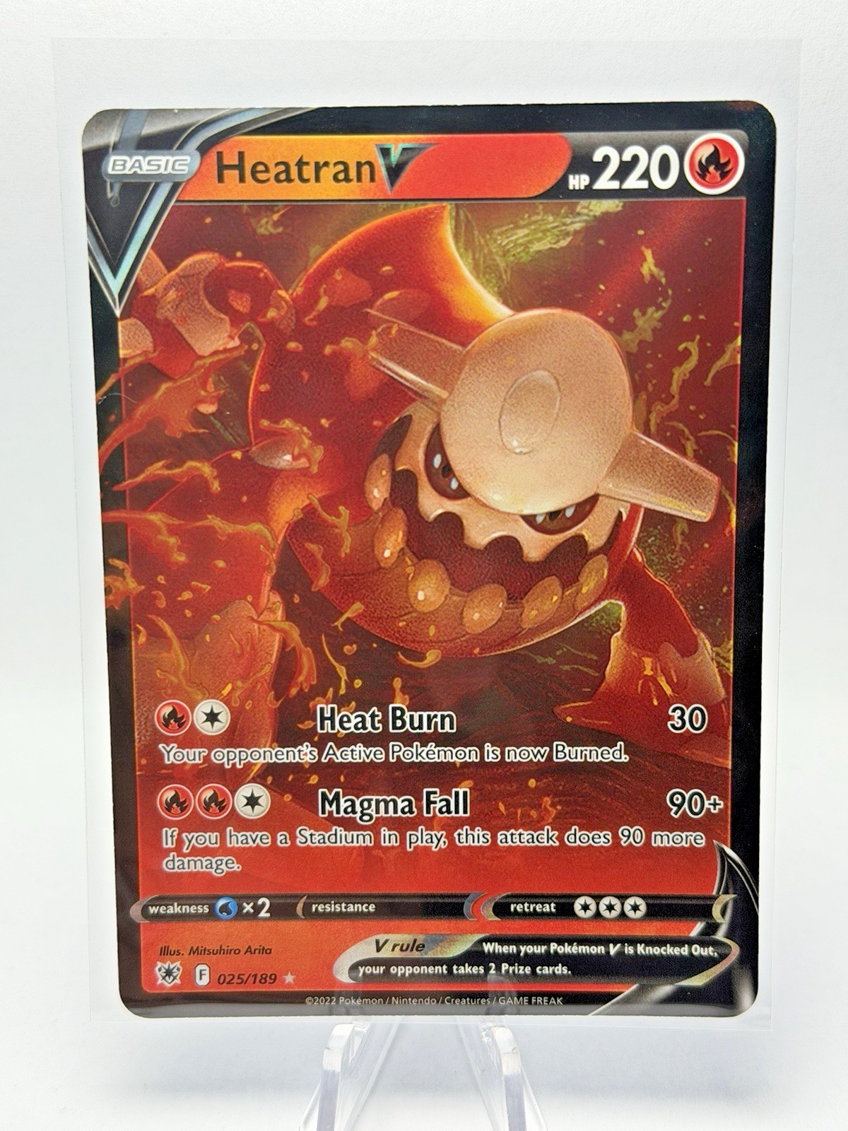 Heatran V 2022 Astral Full Art Ultra Rare Holo Pokemon Card 025/189 NM/Mint