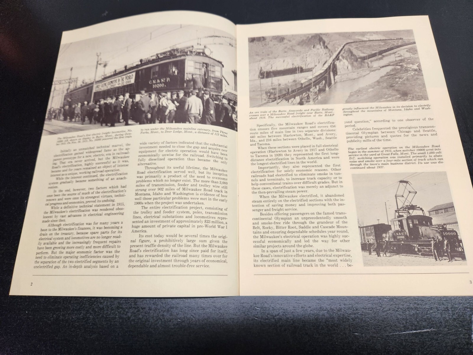 The Milwaukee Electrification Booklet 1979 Historical Railroads Printed Pub.