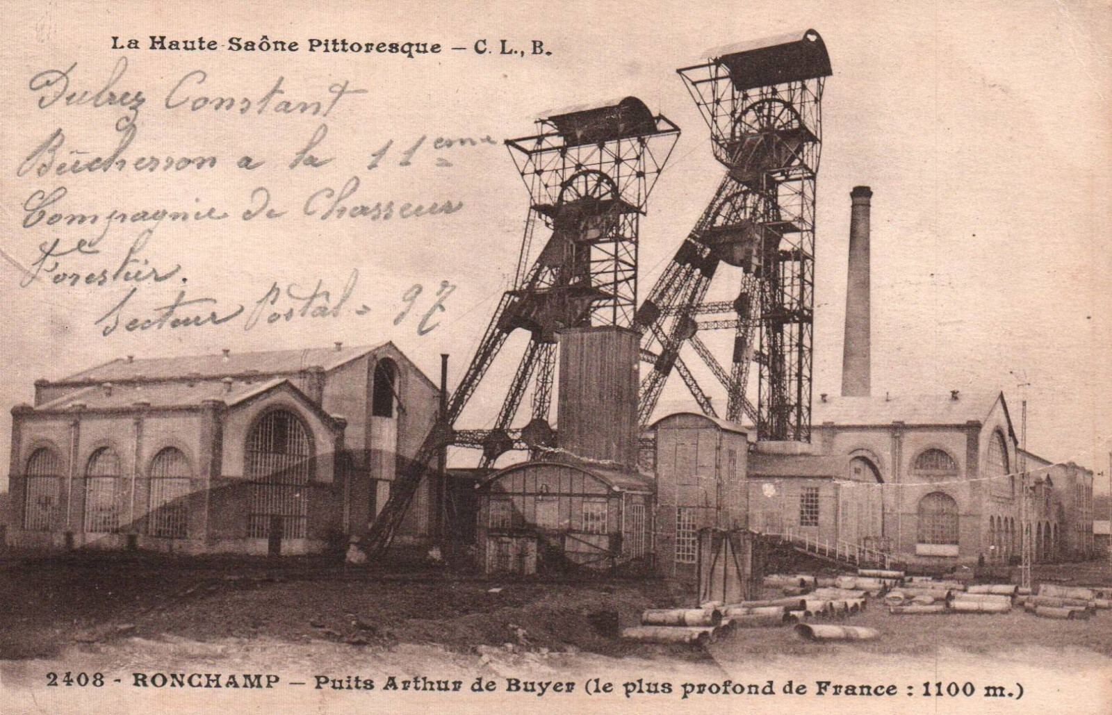 CPA RONCHAMP – HAUTE-SAONE 70 – PUITS ARTHUR DE BUYER LE PLUS PROFOND DE FRANCE