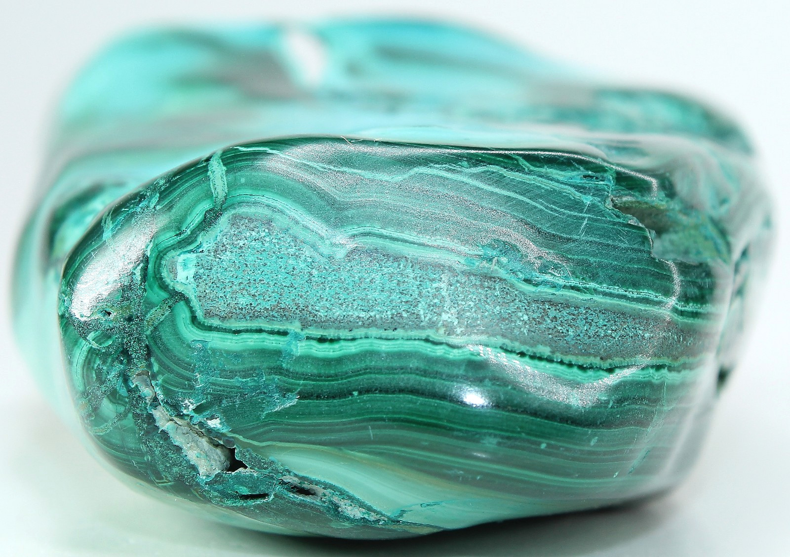 Peruvian Malachite & Chrysocolla Freeform / 3.27″ (83mm) / 8.8oz (249.47gr) 4188