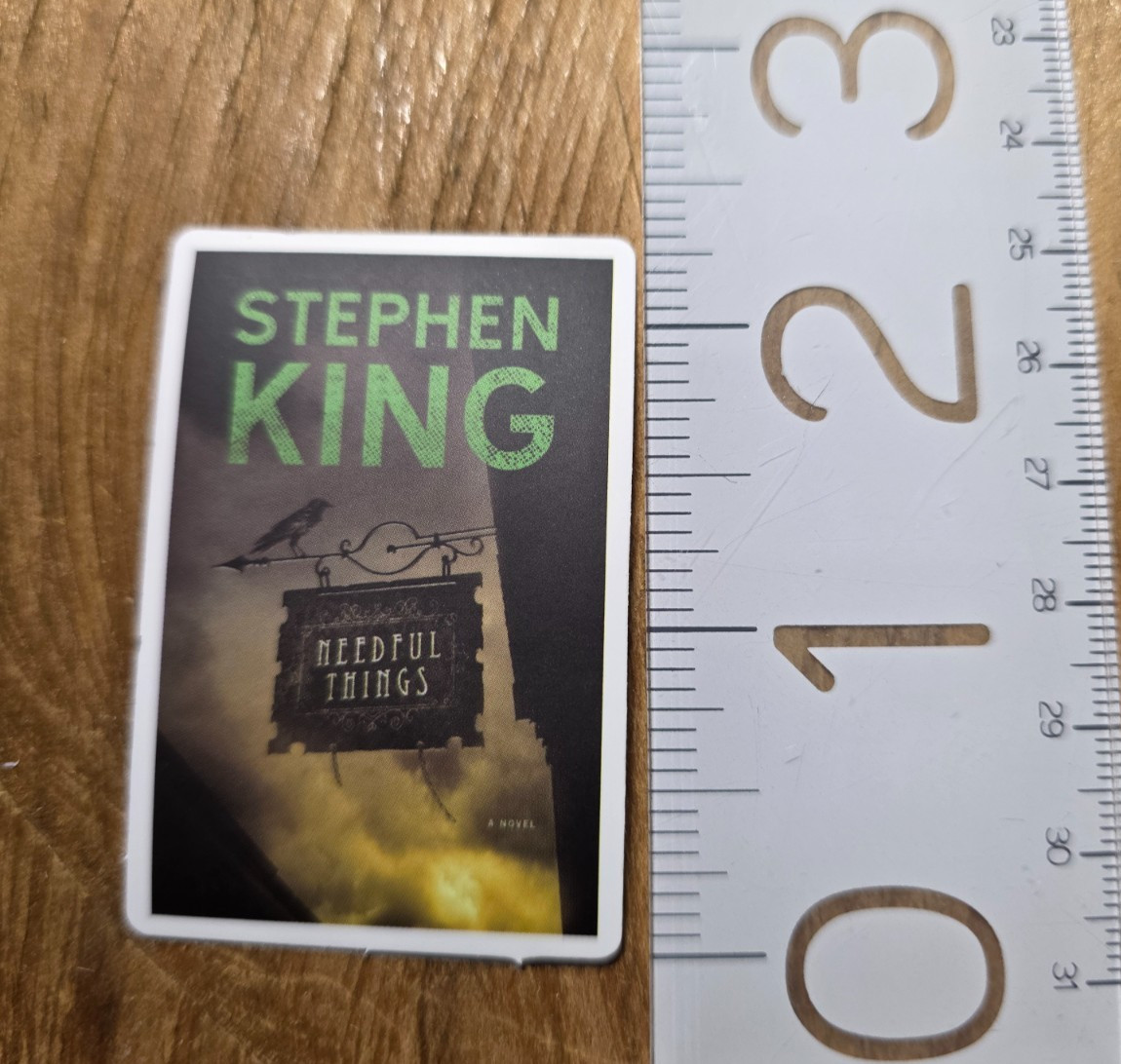STEPHEN KING STICKER STEPHEN KING DECAL Laptop Water Bottle Decal NEEDFUL THING