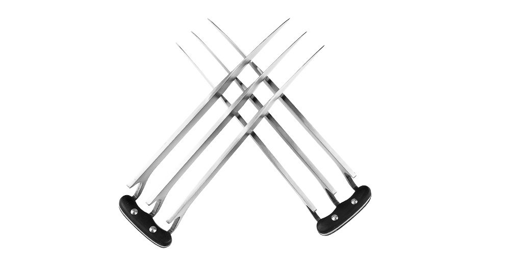 One Pair of Stainless Cosplay Steel Wolverine Claws one size fits all, silver