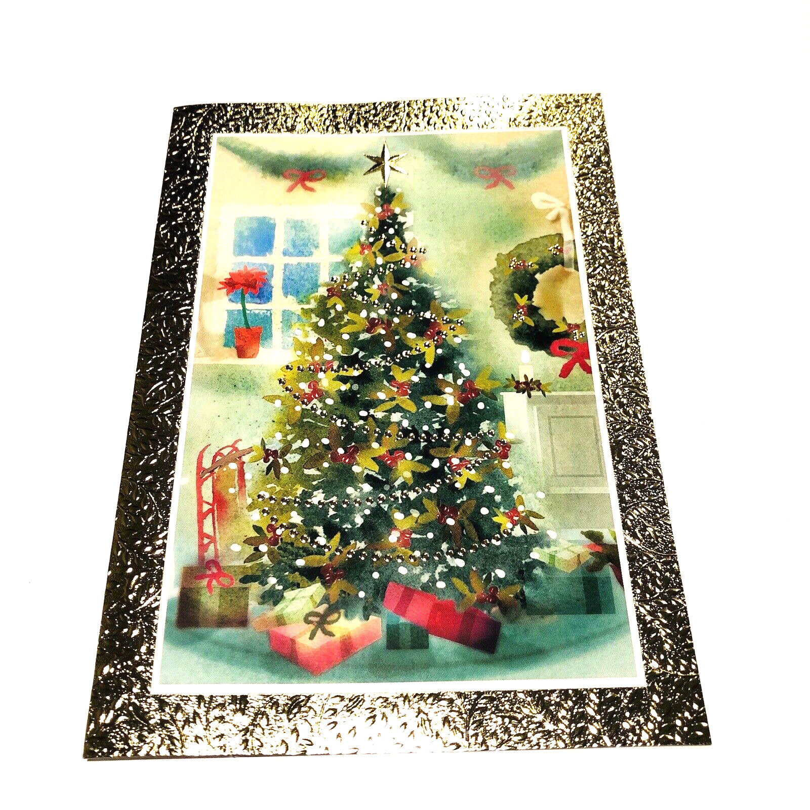 Seasons Hallmark by Craig Lueck Christmas Holiday Cards Xmas Tree Gifts Lot of 4