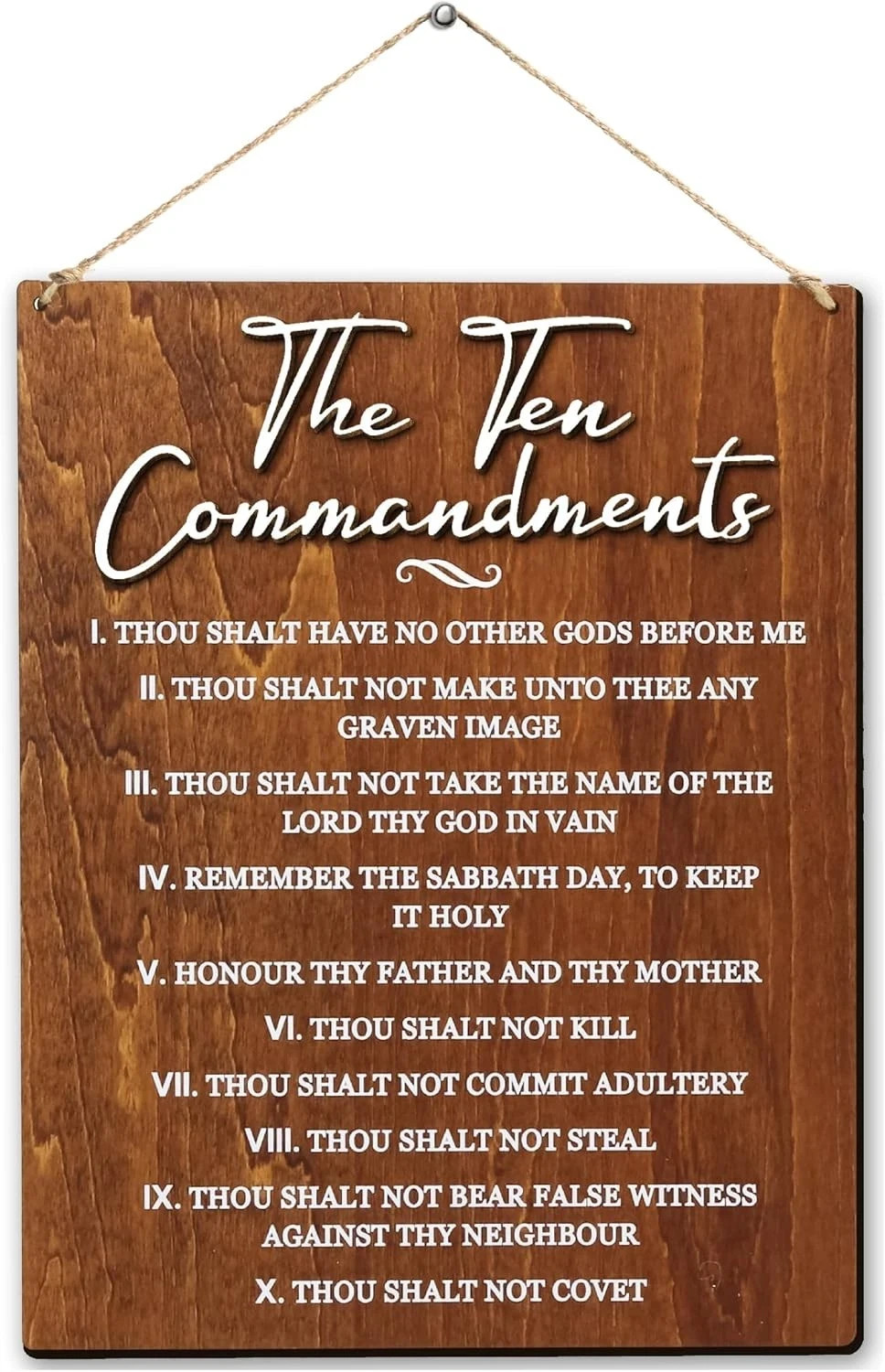 The Ten Commandments Wall Decor – 10 Art, Commandment