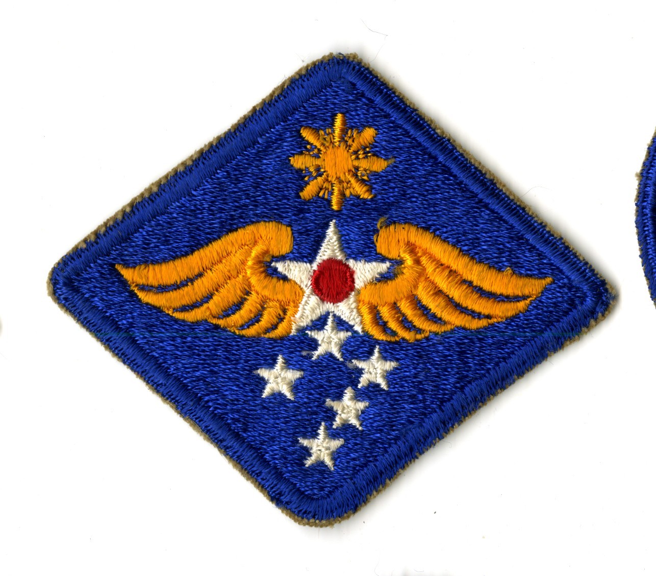 Far East Air Force White Back Patch Cut Edge Vintage Philippines Pacific