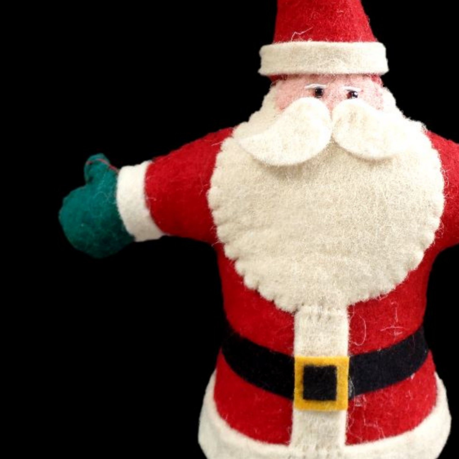 CHRISTMAS TREE TOPPER / SANTA CLAUS / FELT / PERFECT SIZE FOR SMALLER TREES!