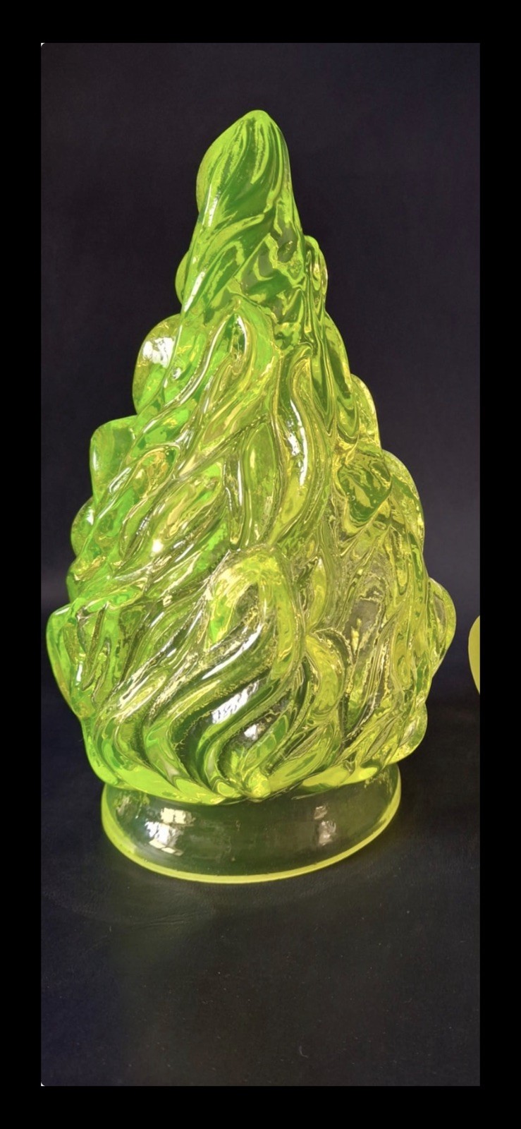 New Old Stock Vaseline Uranium Flame Shade