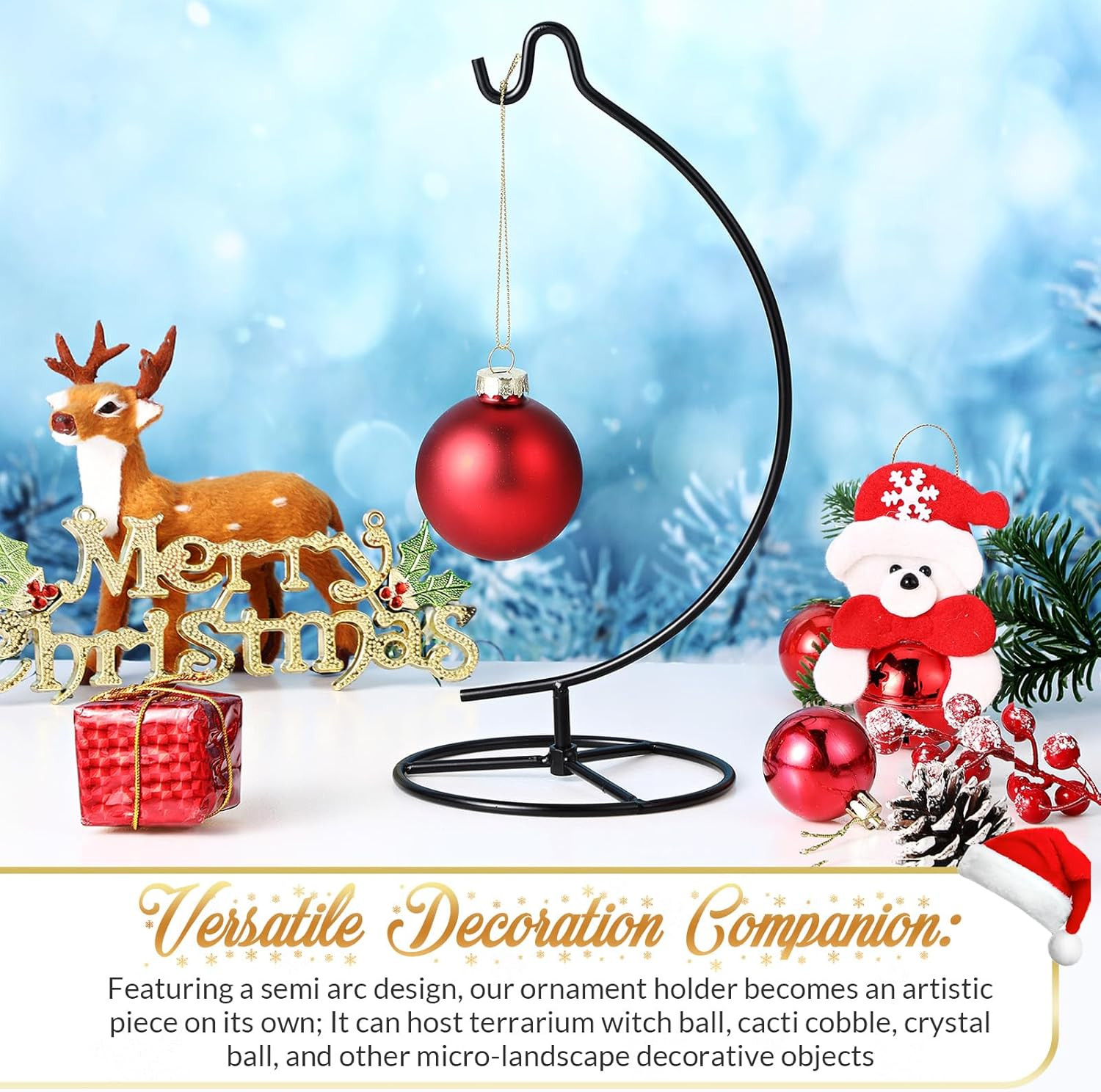 Ornament Display Stand, Ornament Hanger Holder Glass Ball Air Plant Holder, Hang