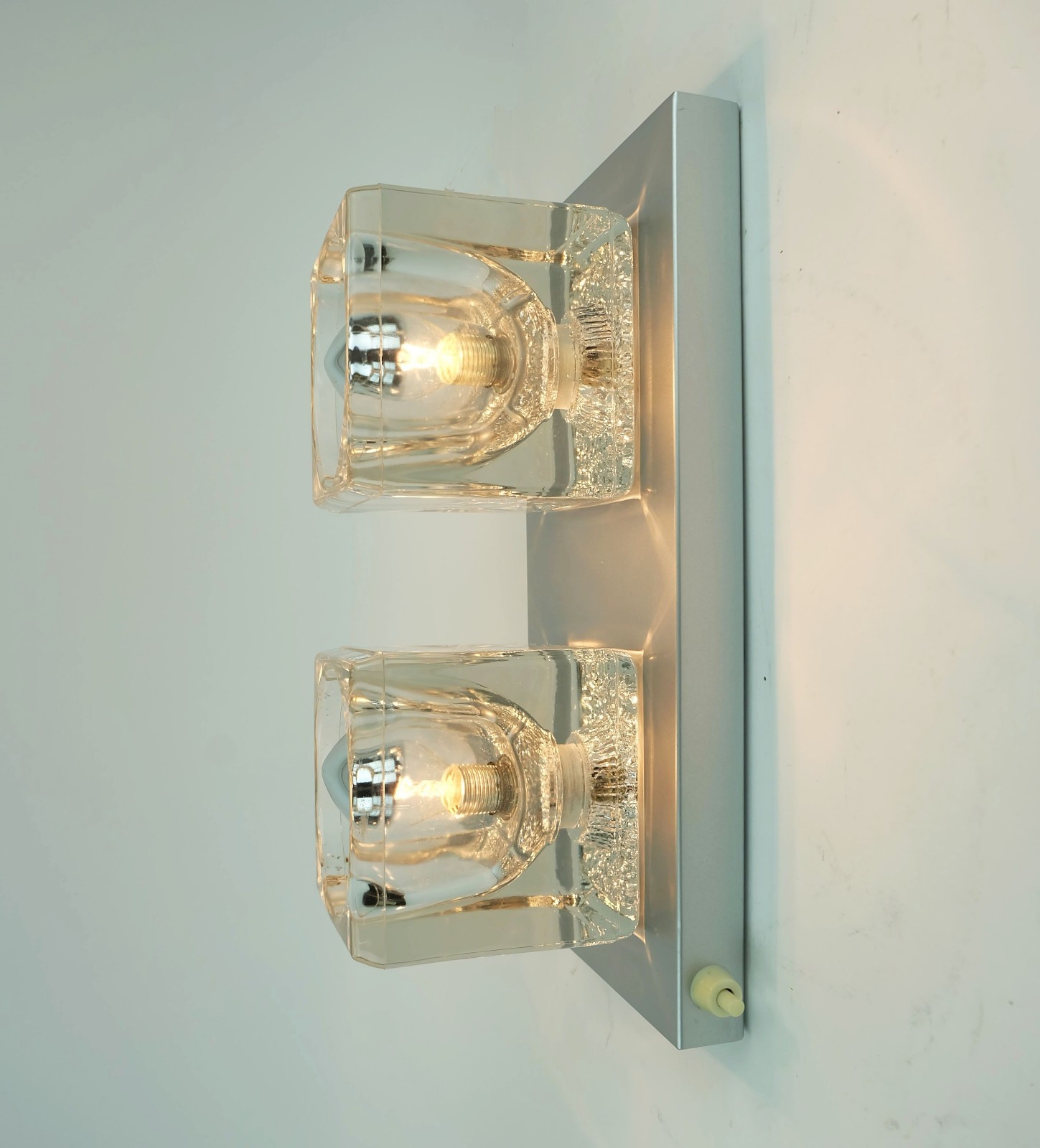 no. 2 of 2: mid century peill & putzler SCONCE with 2 glass cubes 1960s/70s