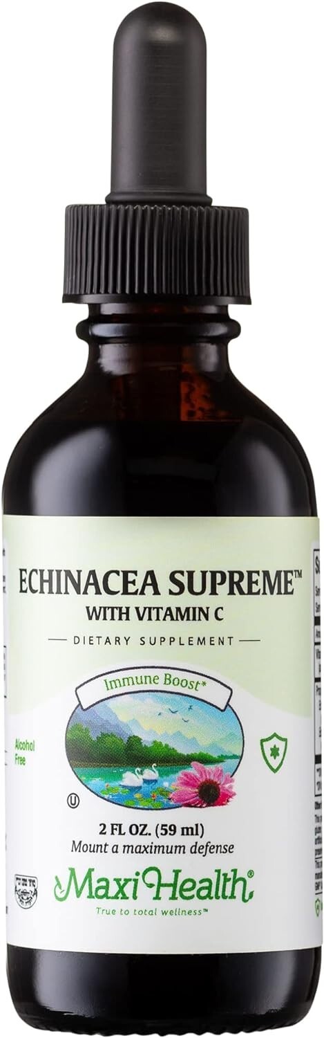 Organic Echinacea Supreme Liquid Extract with Vitamin C Immune Support