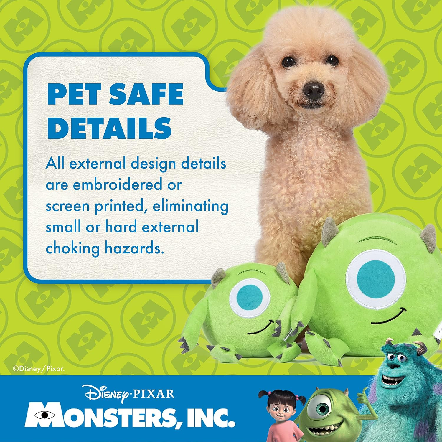 for Pets Mike 9” Plush Toy for Dogs | Mike Wazowski Plush Dog Toy |