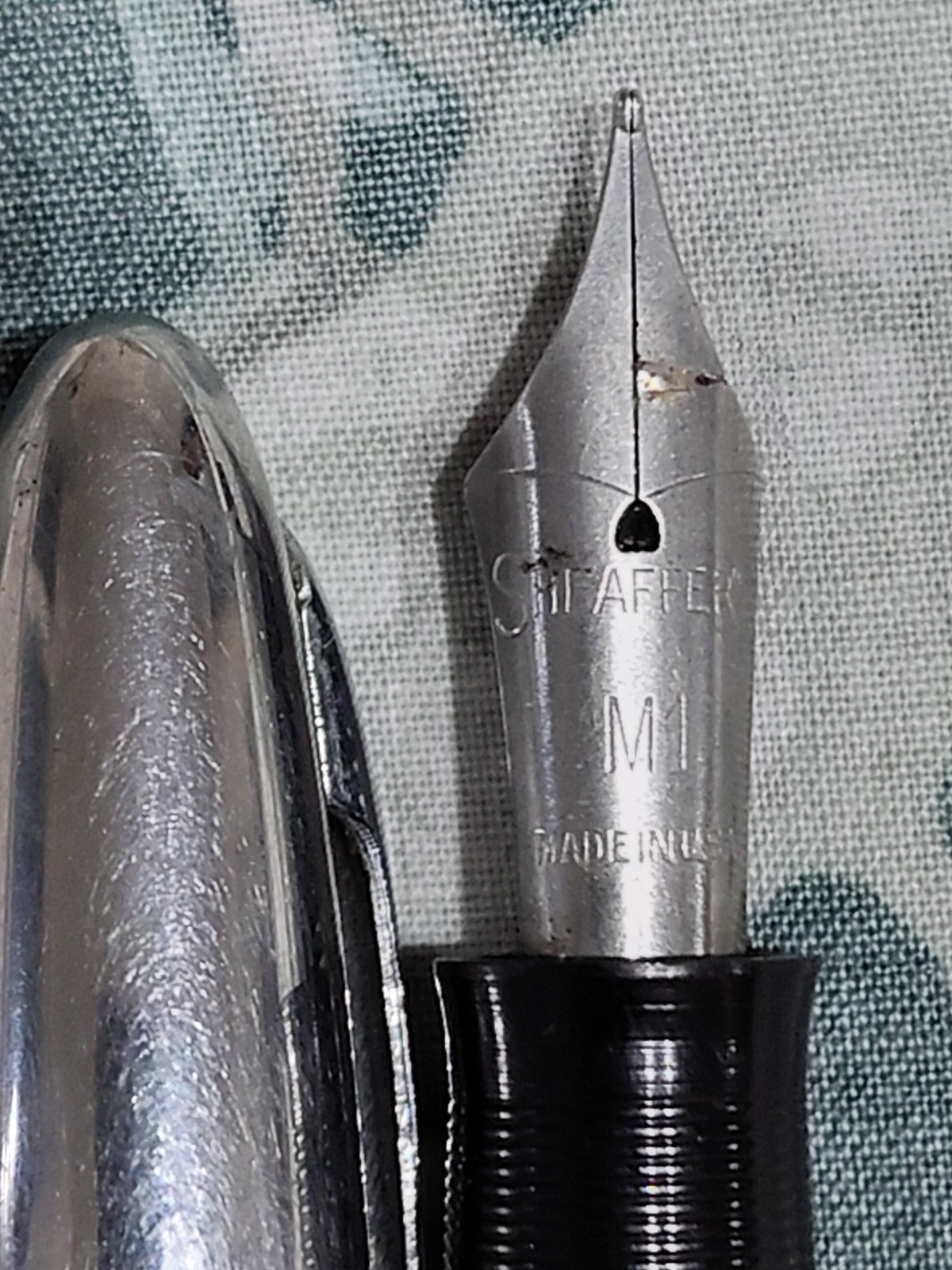 Sheaffer Cadet Black Plastic Stainless Steel M1 Nib Fountain Pen USA