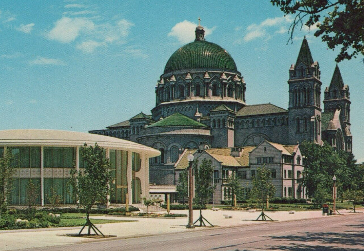 Chancery Office & St. Louis Catholic Cathedral Missouri Chrome Vintage Post Card