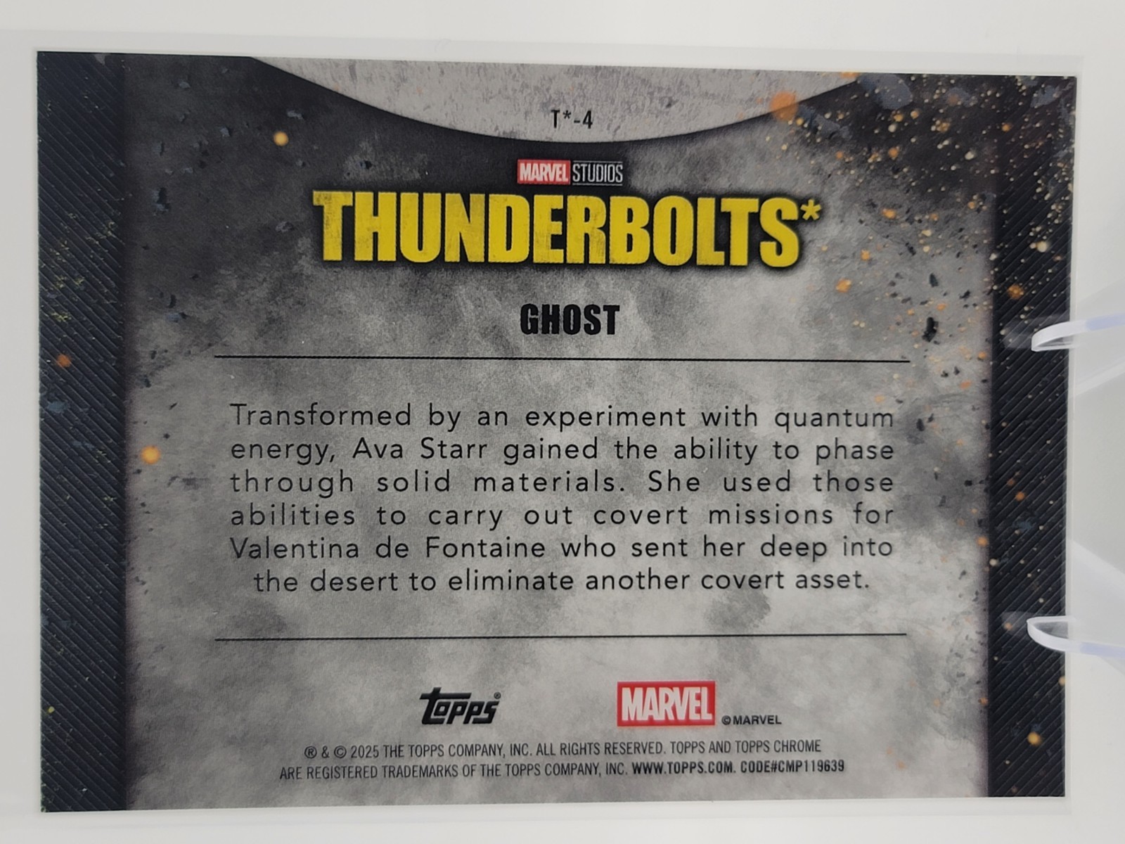 2025 Topps Chrome Marvel Studios Ghost Thunderbolts #T*-4